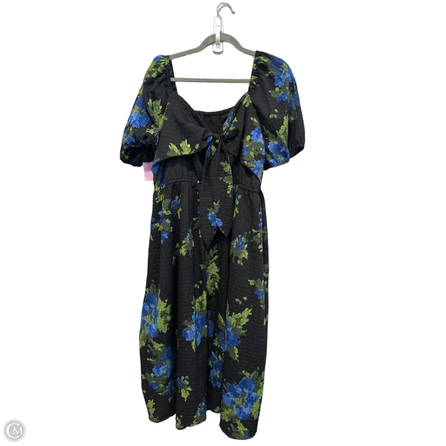 Dress Casual Midi By Time And Tru In Floral Print, Size: 2x