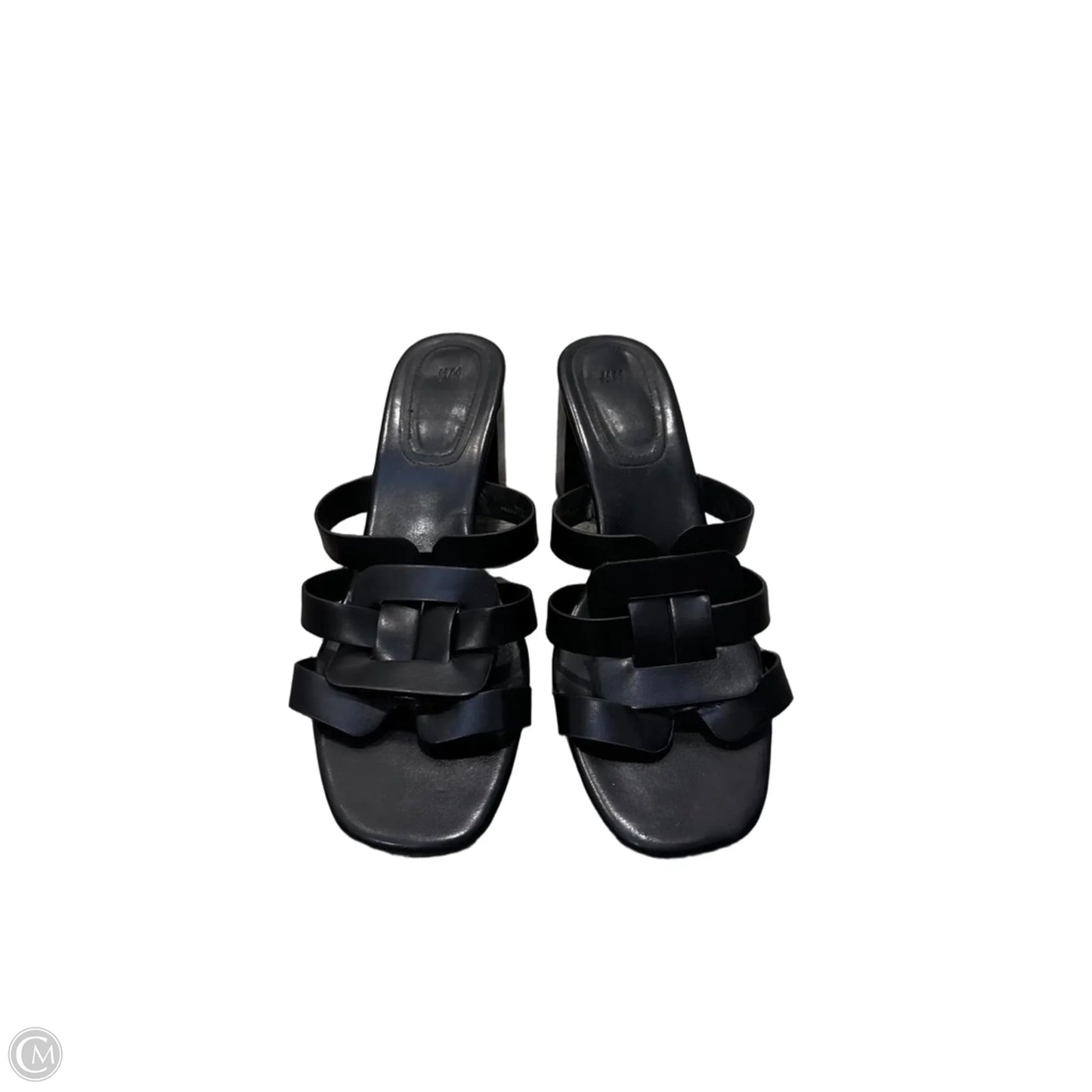Sandals Heels Wedge By H&m In Black, Size: 10