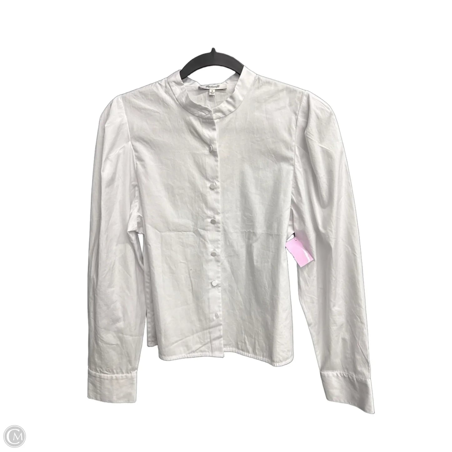 Top Long Sleeve By Madewell In White, Size: M