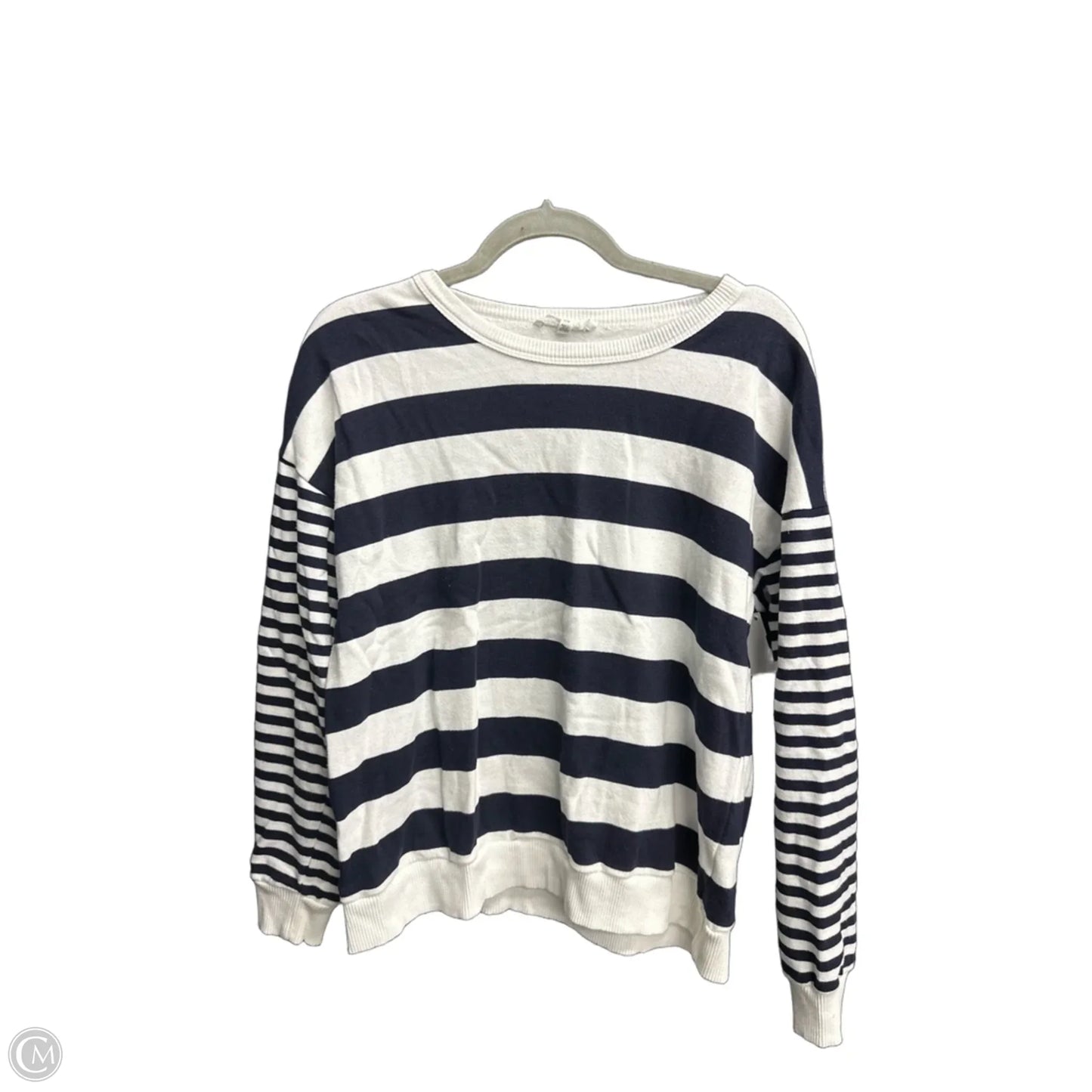 Top Long Sleeve By Workshop In Striped Pattern, Size: L