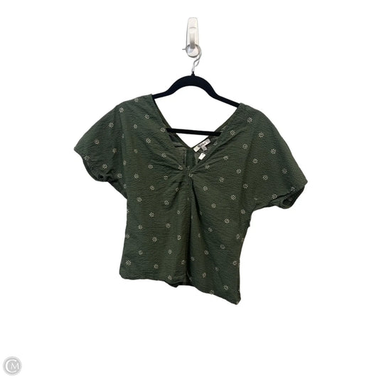 Top Short Sleeve By Madewell In Green, Size: S