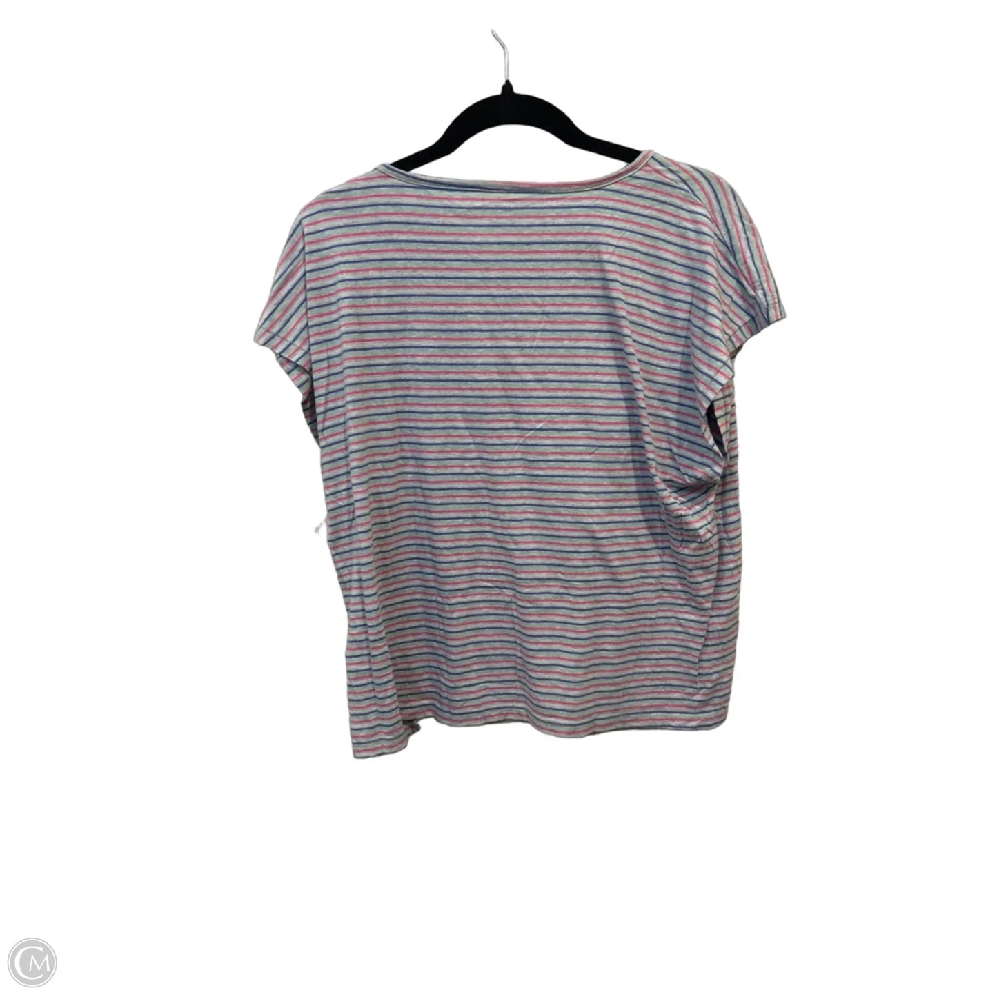 Top Short Sleeve Basic By Love In Striped Pattern, Size: M