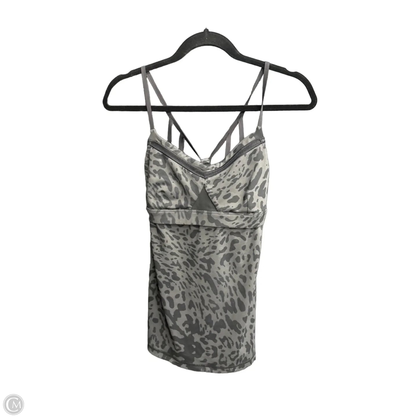 Athletic Tank Top By Lululemon In Black & Grey, Size: S