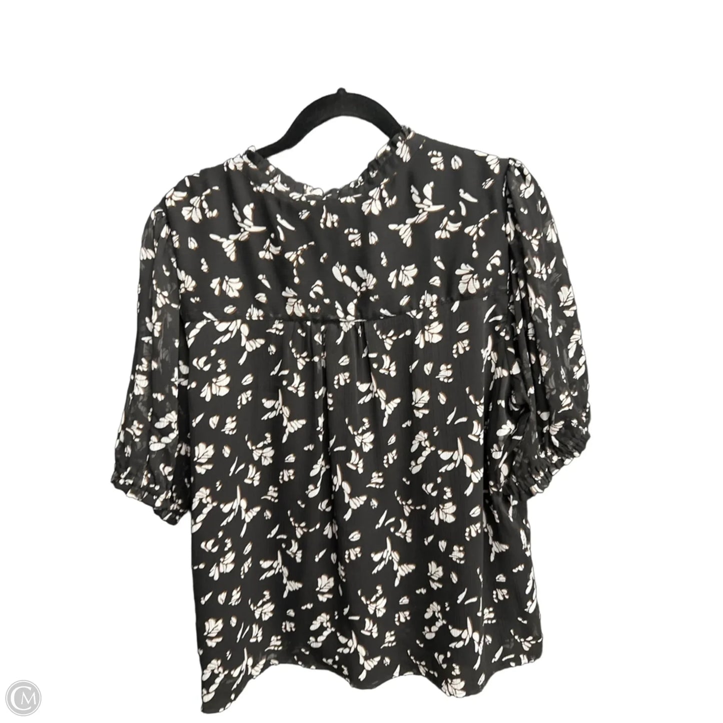 Top Short Sleeve By Nine West In Black & White, Size: Xl
