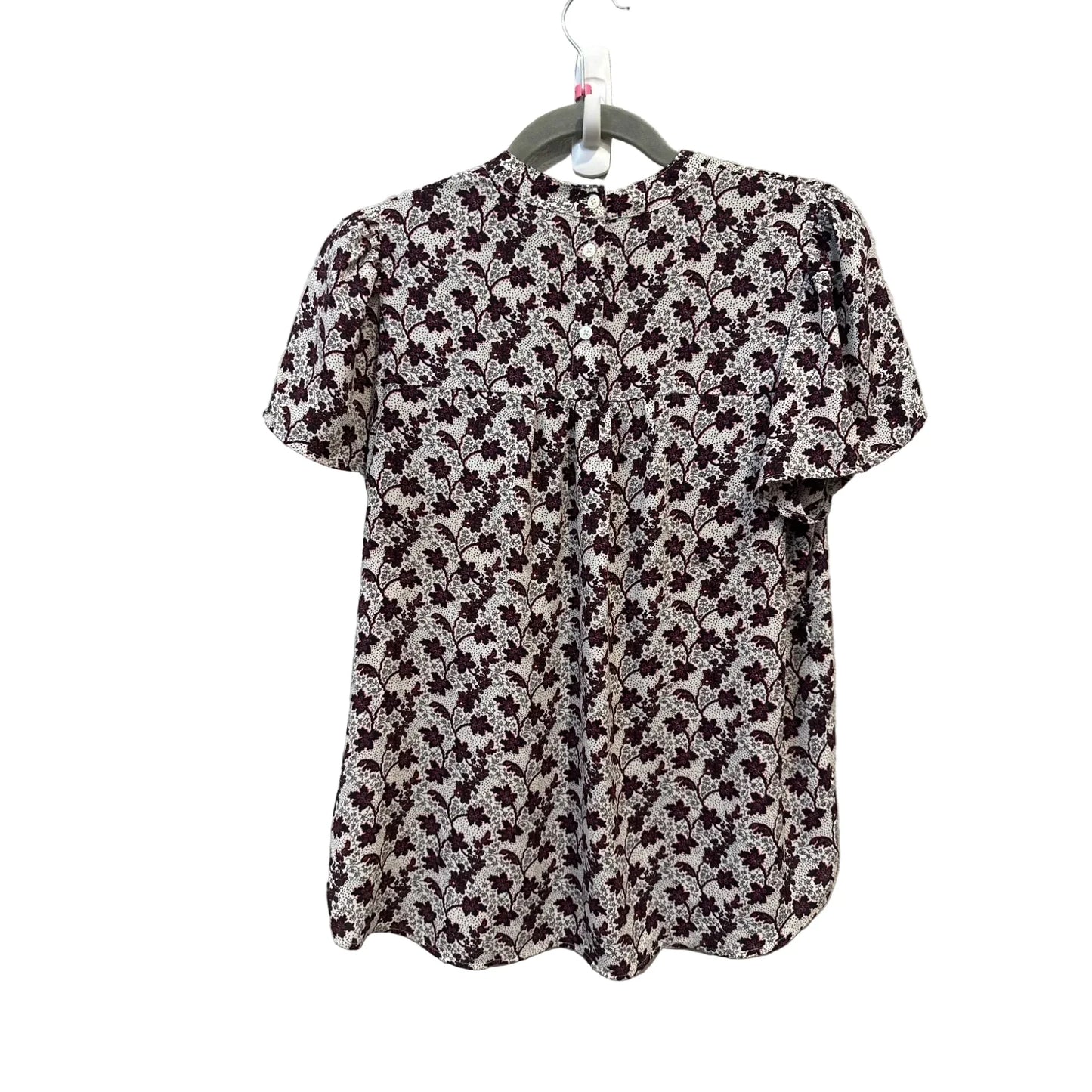 Top Short Sleeve By Loft In Floral Print, Size: Mp