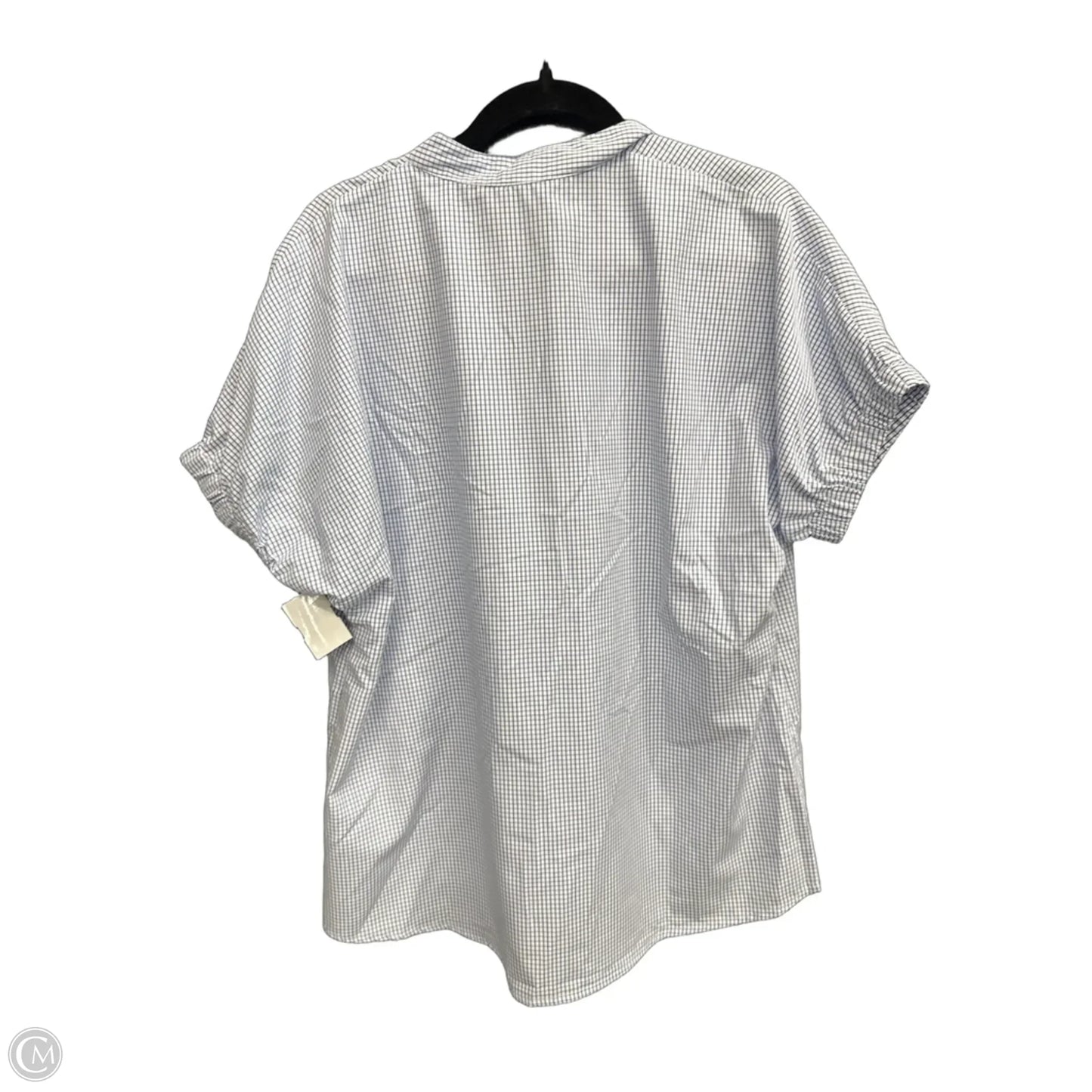 Top Short Sleeve By Clothes Mentor In Plaid Pattern, Size: Osfm