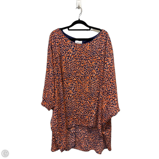 Top Short Sleeve By Adrienne In Animal Print, Size: 3x