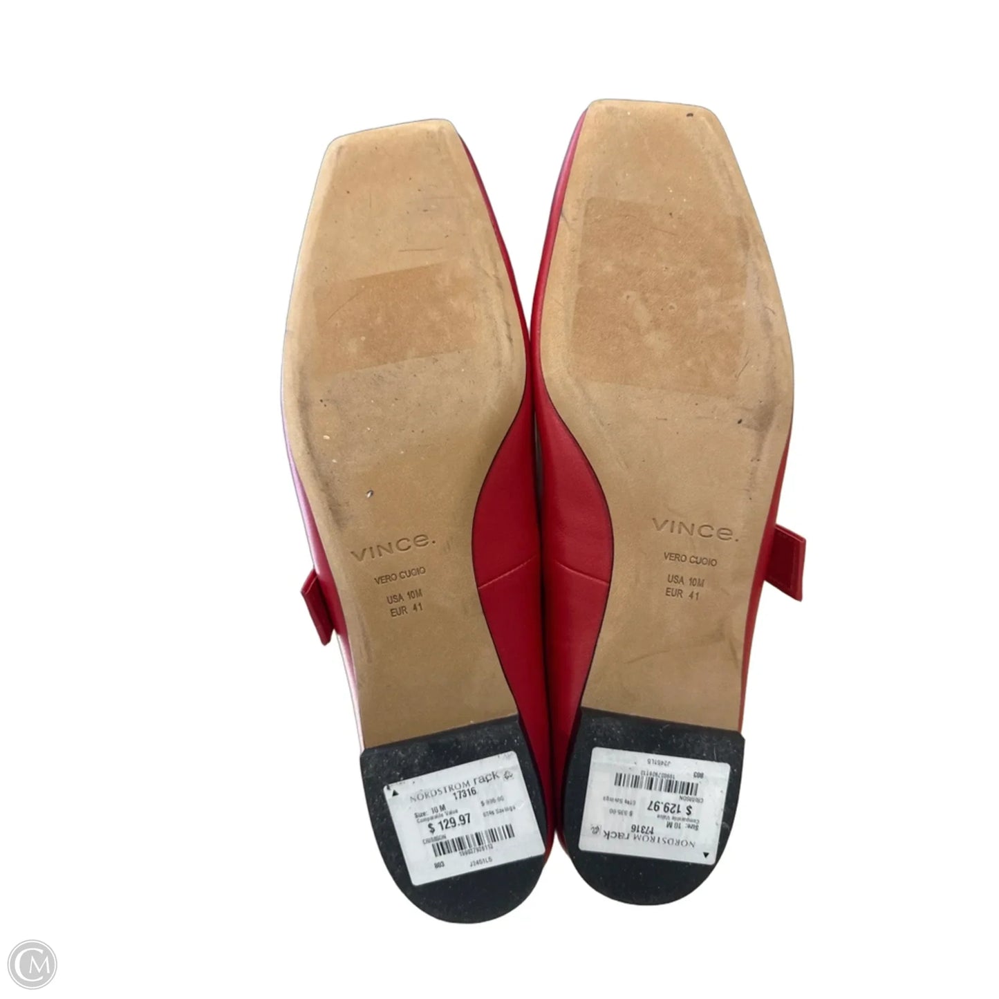 Shoes Flats By Vince In Red, Size: 10