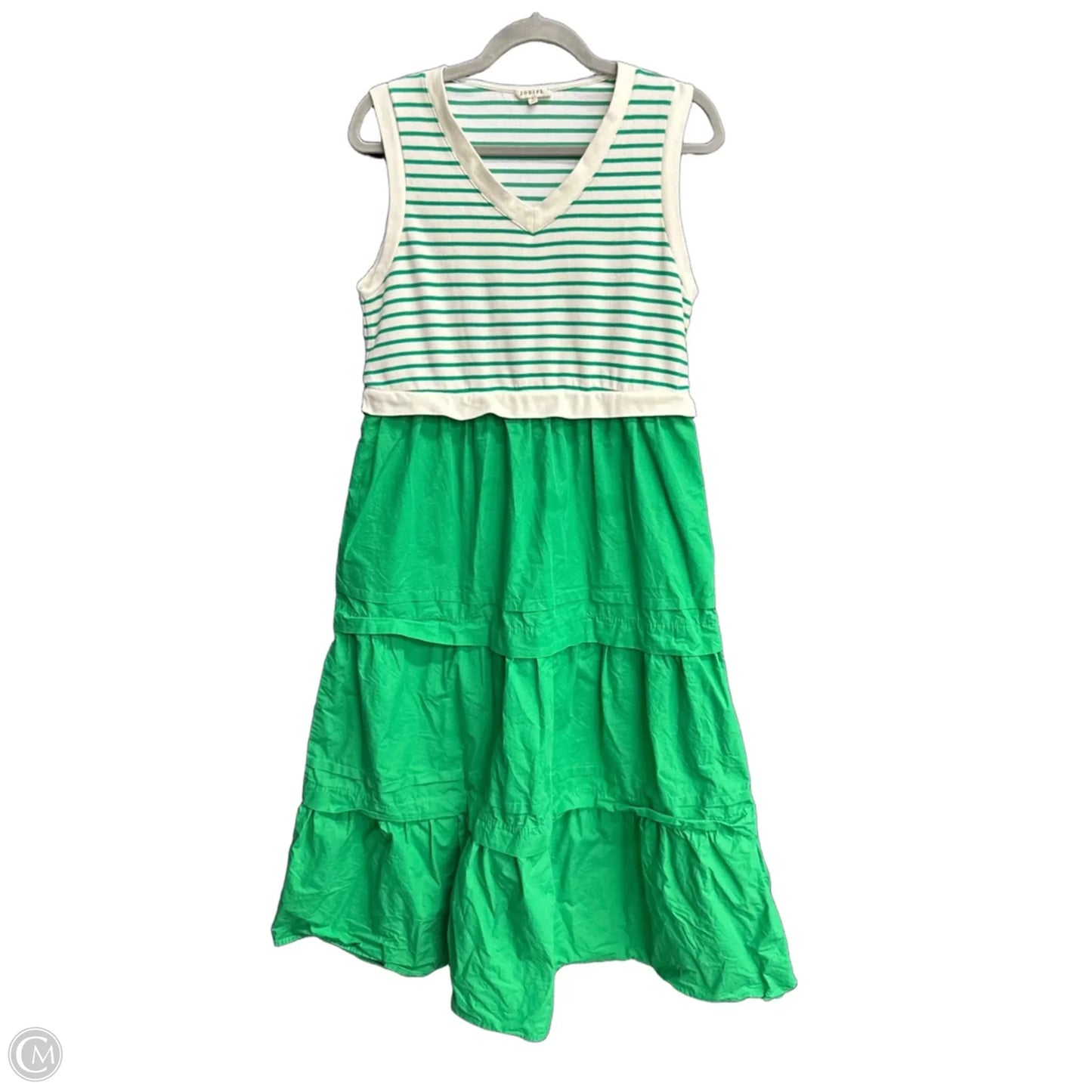 Dress Casual Maxi By Jodifl In Green & White, Size: S