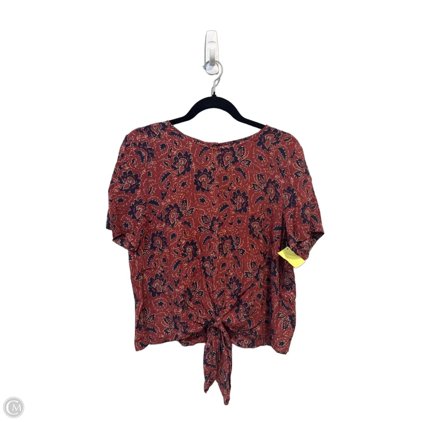 Top Short Sleeve By Madewell In Floral Print, Size: L