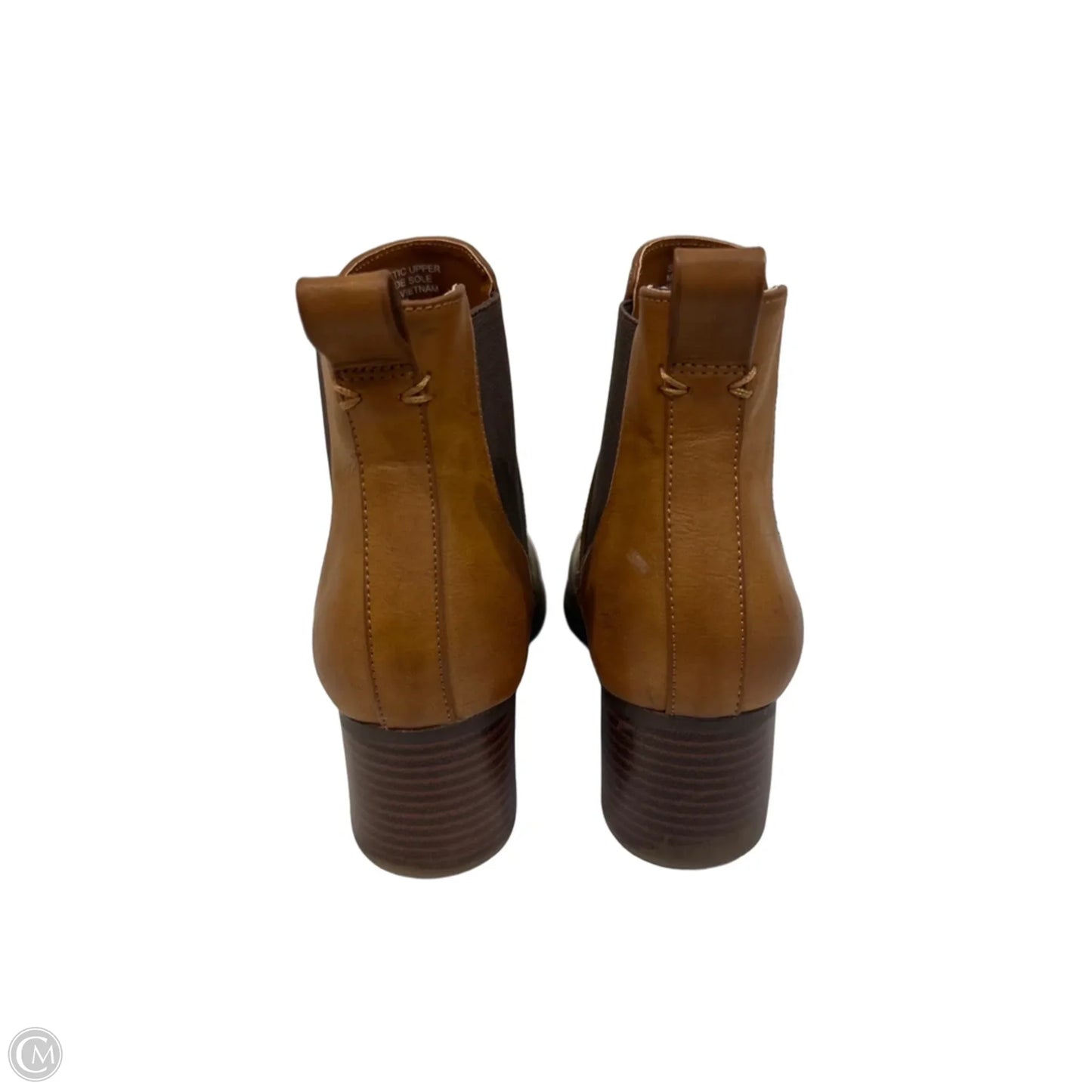 Boots Ankle Heels By Loft In Brown, Size: 8
