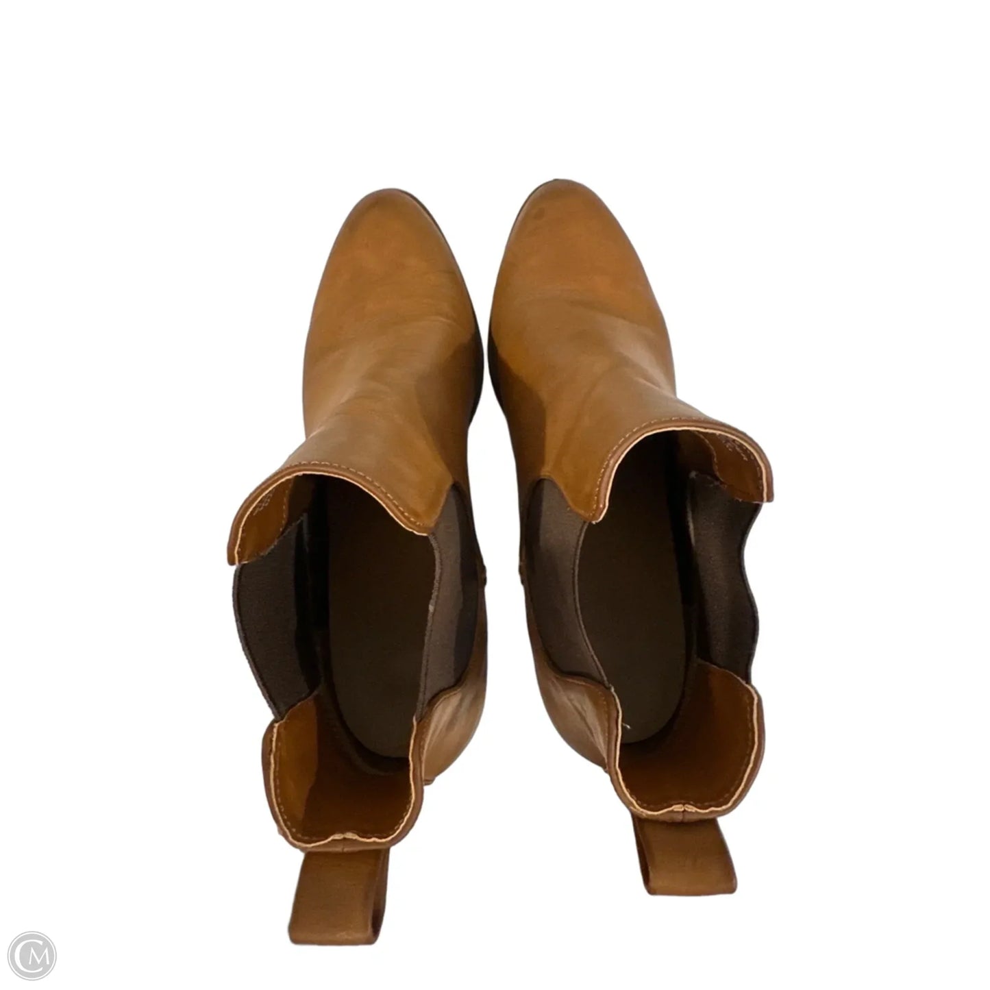 Boots Ankle Heels By Loft In Brown, Size: 8
