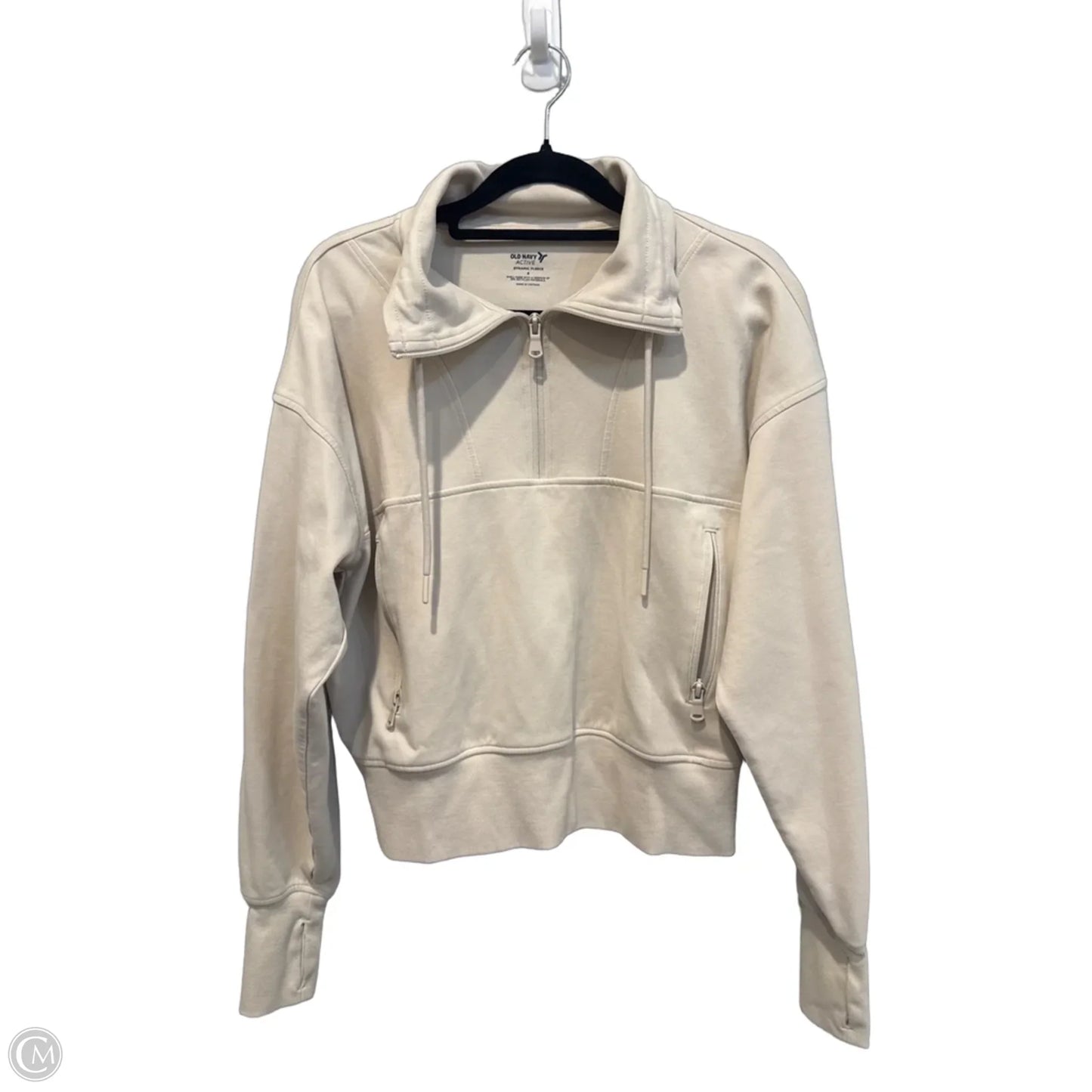 Athletic Sweatshirt Collar By Old Navy In Cream, Size: S