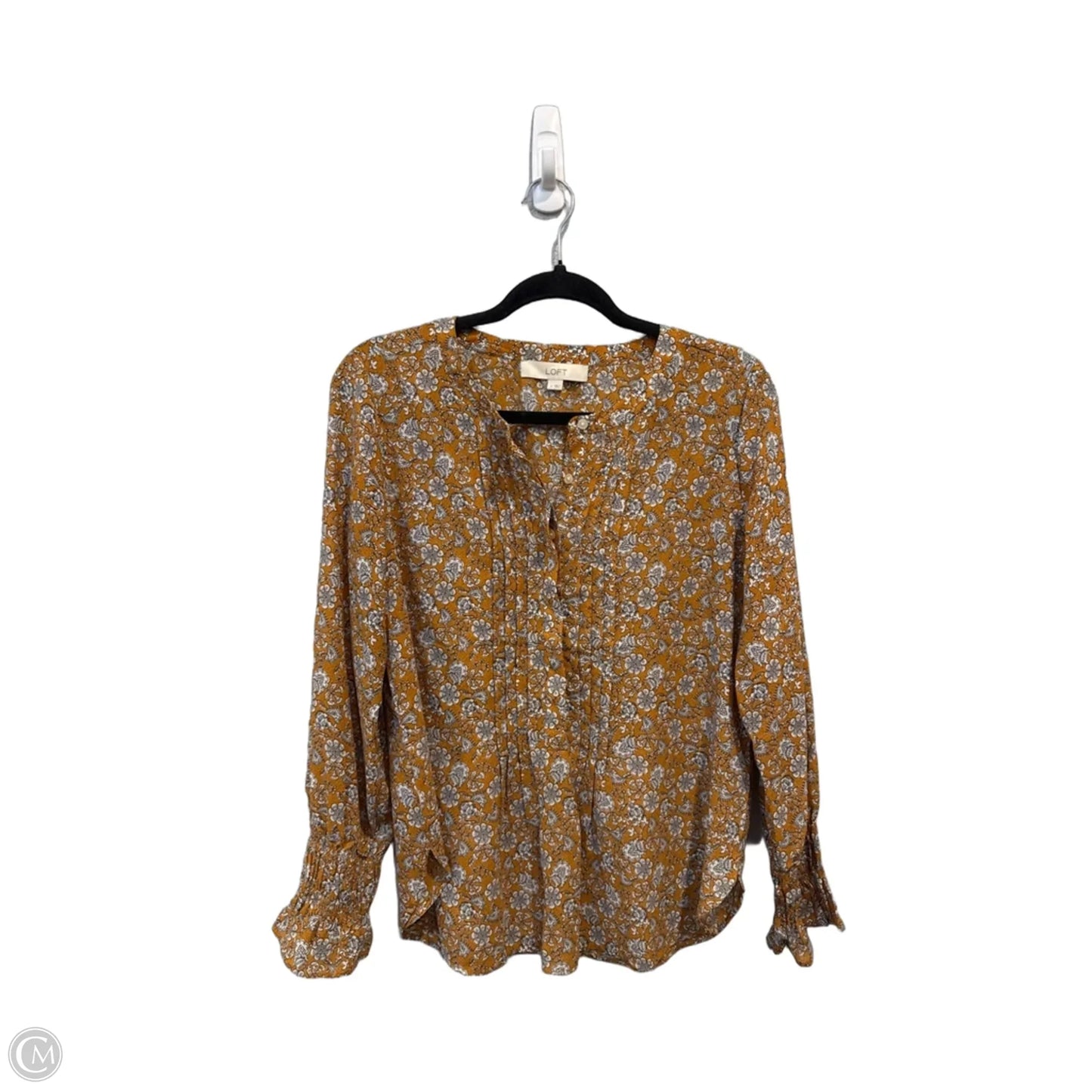 Top Long Sleeve By Loft In Floral Print, Size: S