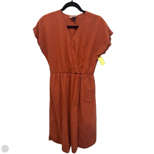 Dress Casual Midi By Universal Thread In Orange, Size: M