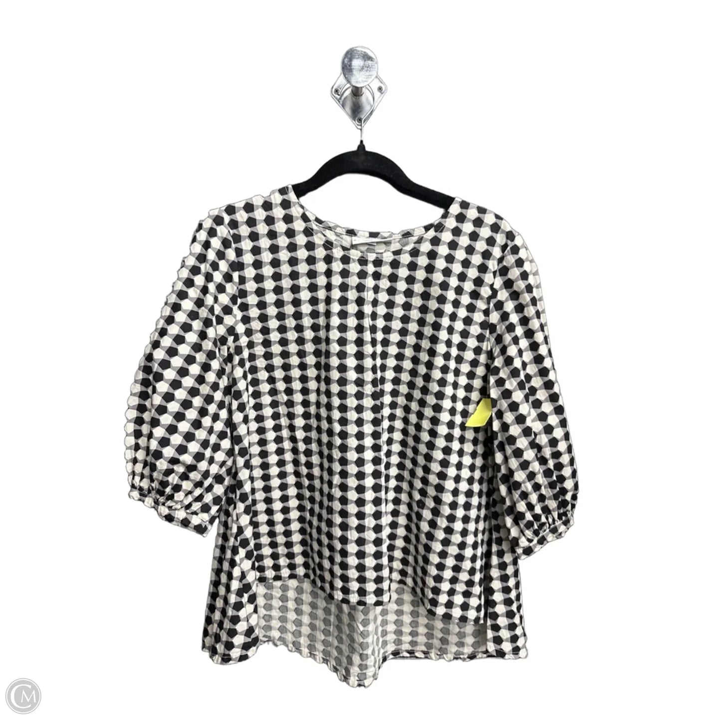 Top Short Sleeve By Bryn Walker In Geometric Pattern, Size: S