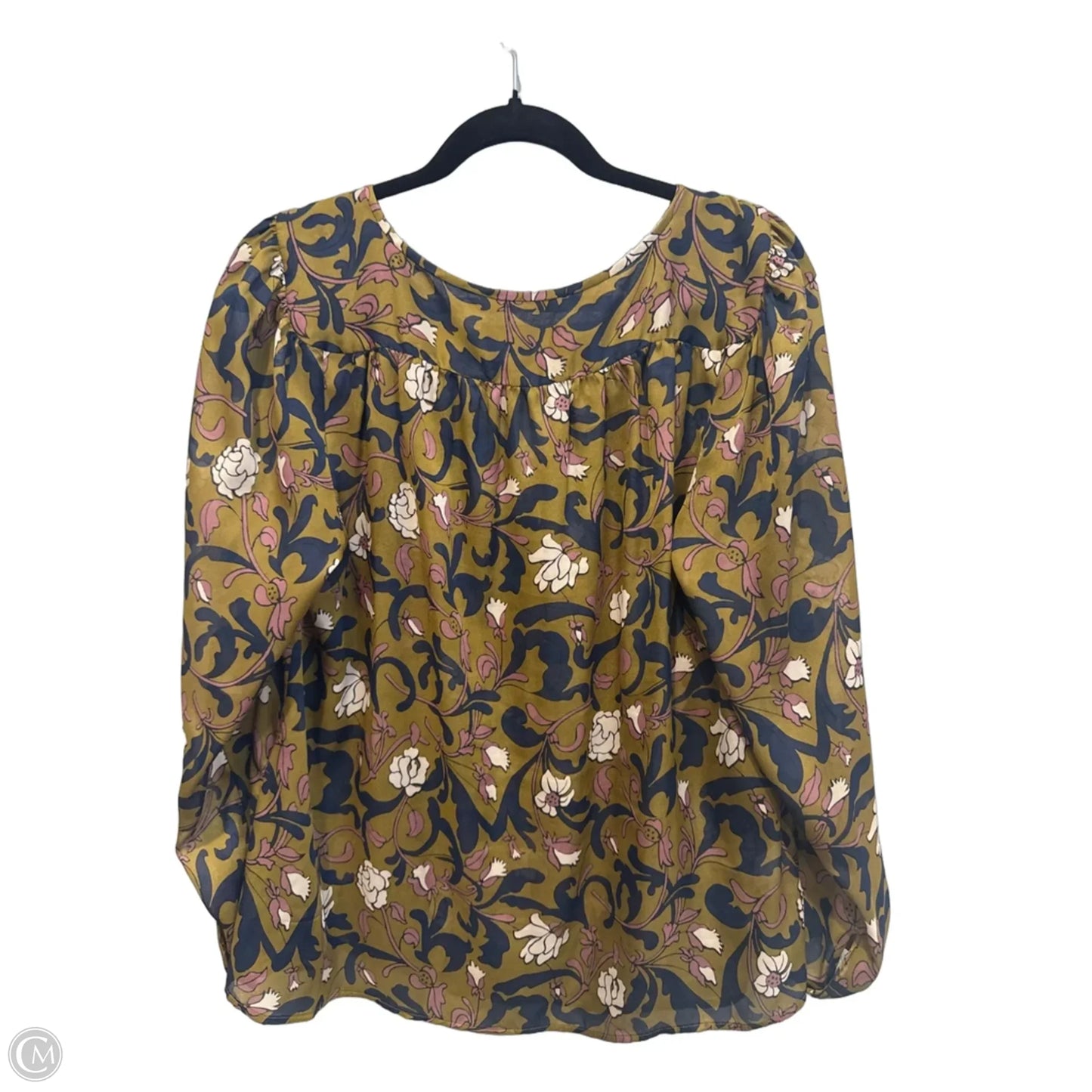 Top Long Sleeve By Loft In Floral Print, Size: Lp