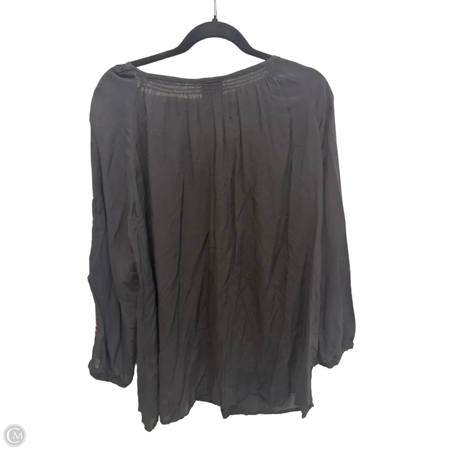 Top Long Sleeve By Cristina In Black, Size: L