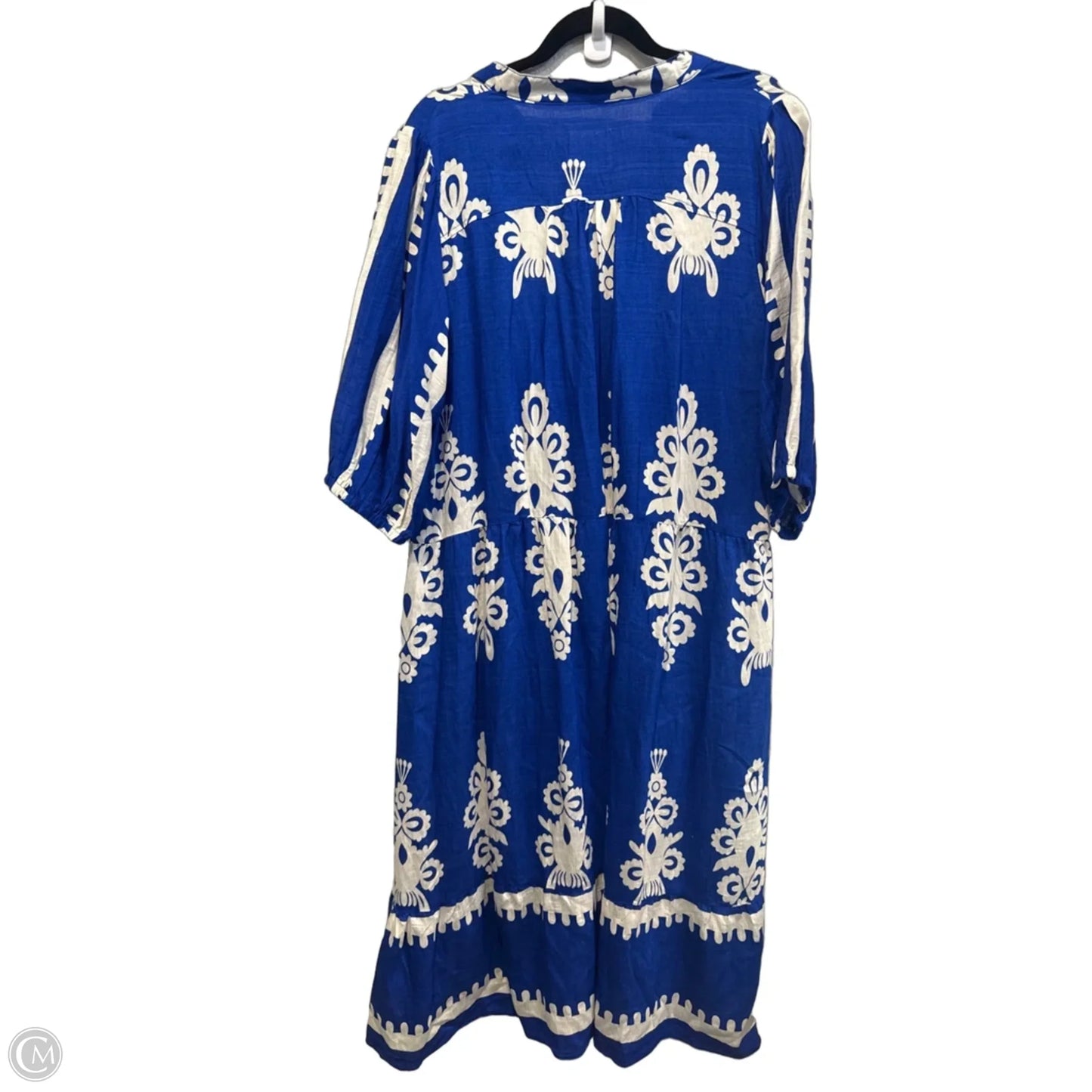 Dress Casual Maxi By Umgee In Blue & White, Size: Xl