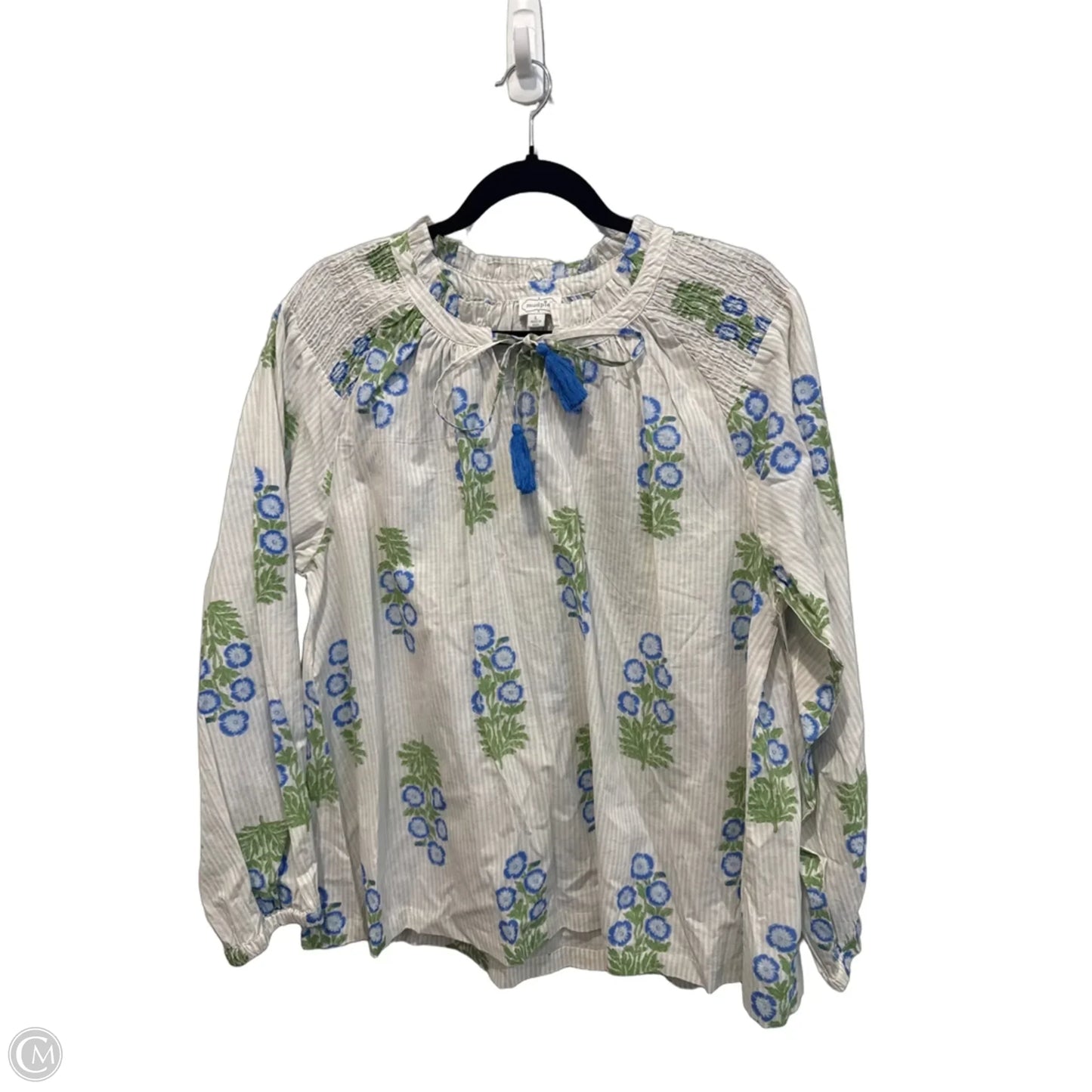 Top Long Sleeve By Mudpie In Floral Print, Size: L