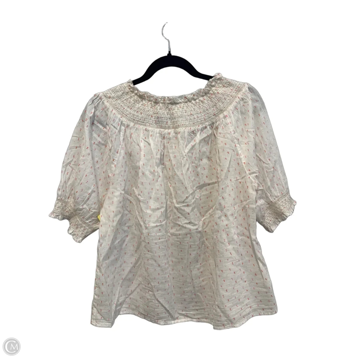 Top Short Sleeve By Loft In White, Size: M