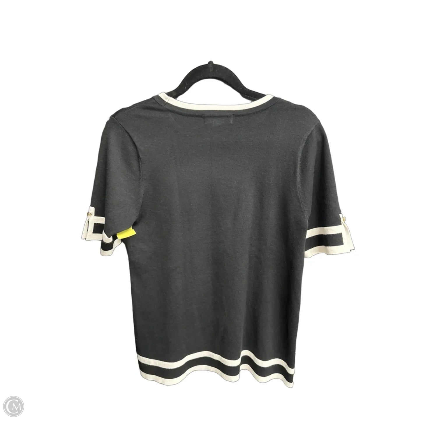 Top Short Sleeve By Liz Claiborne In Black & White, Size: S