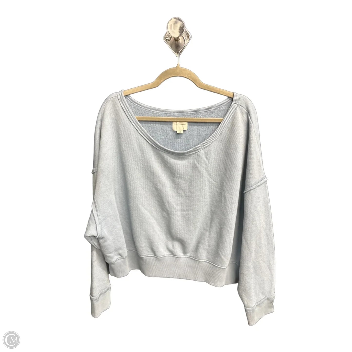 Top Long Sleeve By American Eagle In Blue, Size: L
