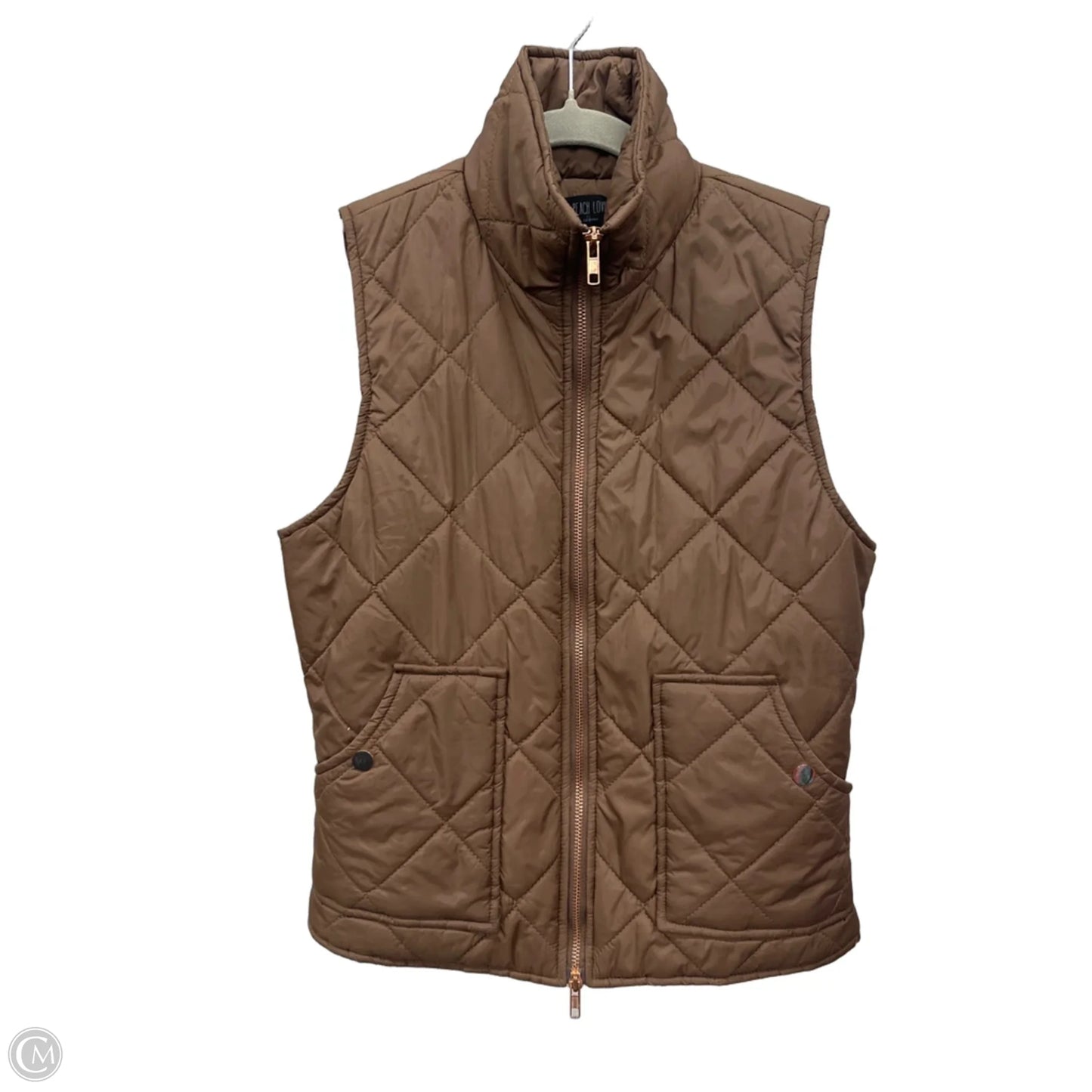 Vest Puffer & Quilted By Peach Love Cream California In Brown, Size: M