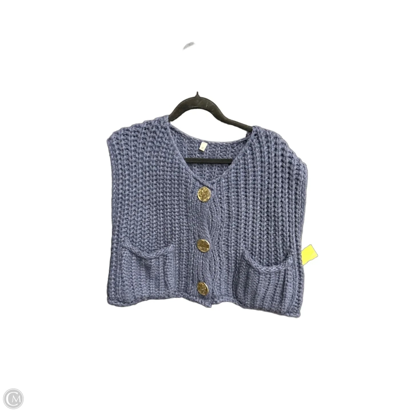 Vest Sweater By Clothes Mentor In Navy, Size: M
