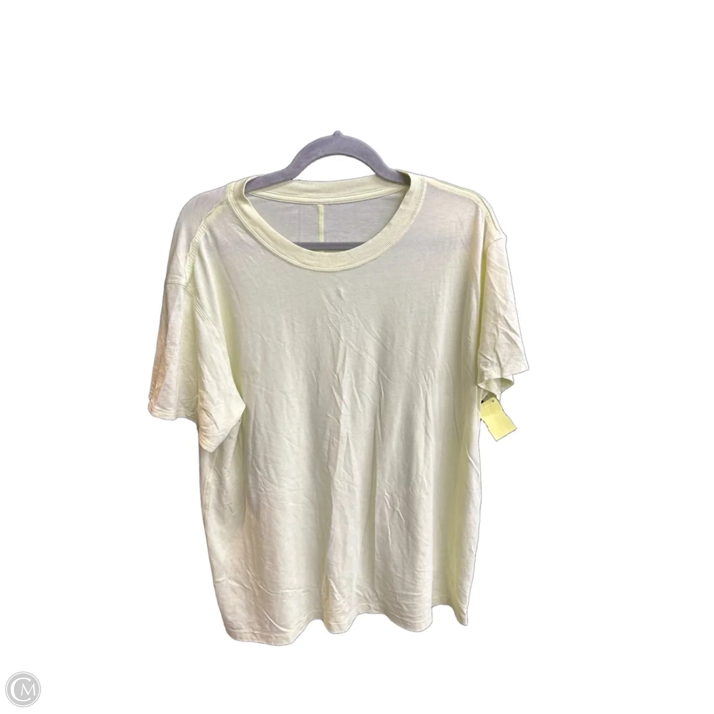 Athletic Top Short Sleeve By Lululemon In Yellow, Size: M