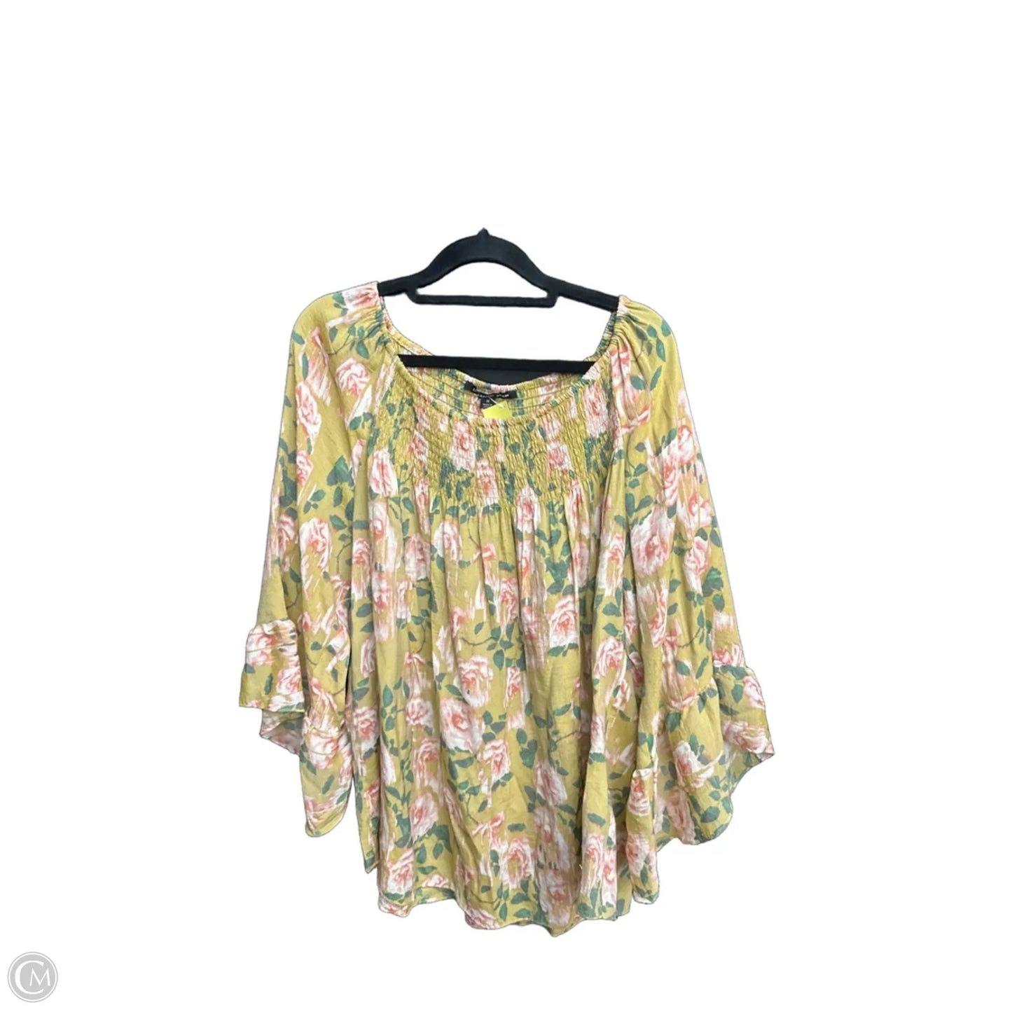 Top 3/4 Sleeve By Zac And Rachel In Floral Print, Size: Xl