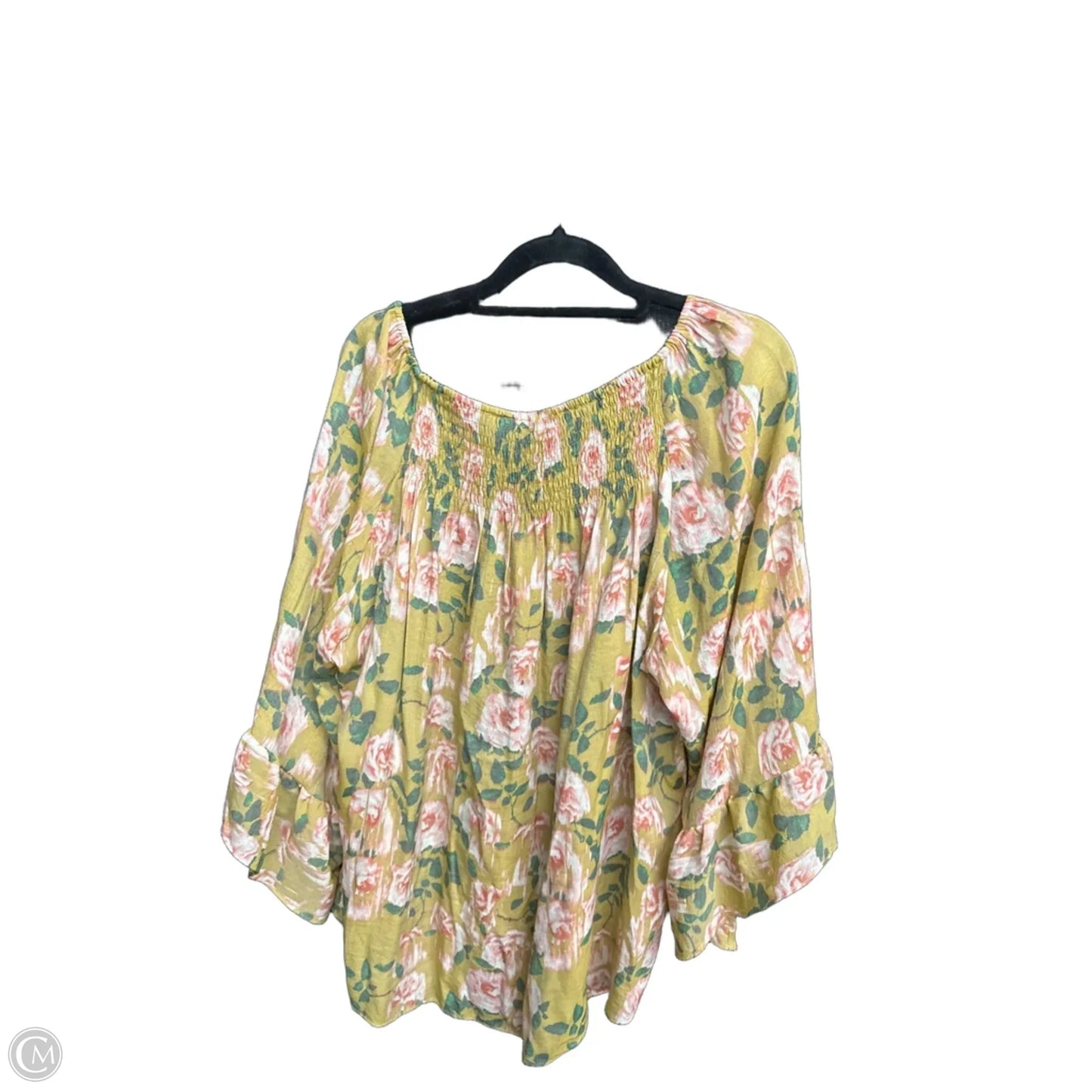 Top 3/4 Sleeve By Zac And Rachel In Floral Print, Size: Xl