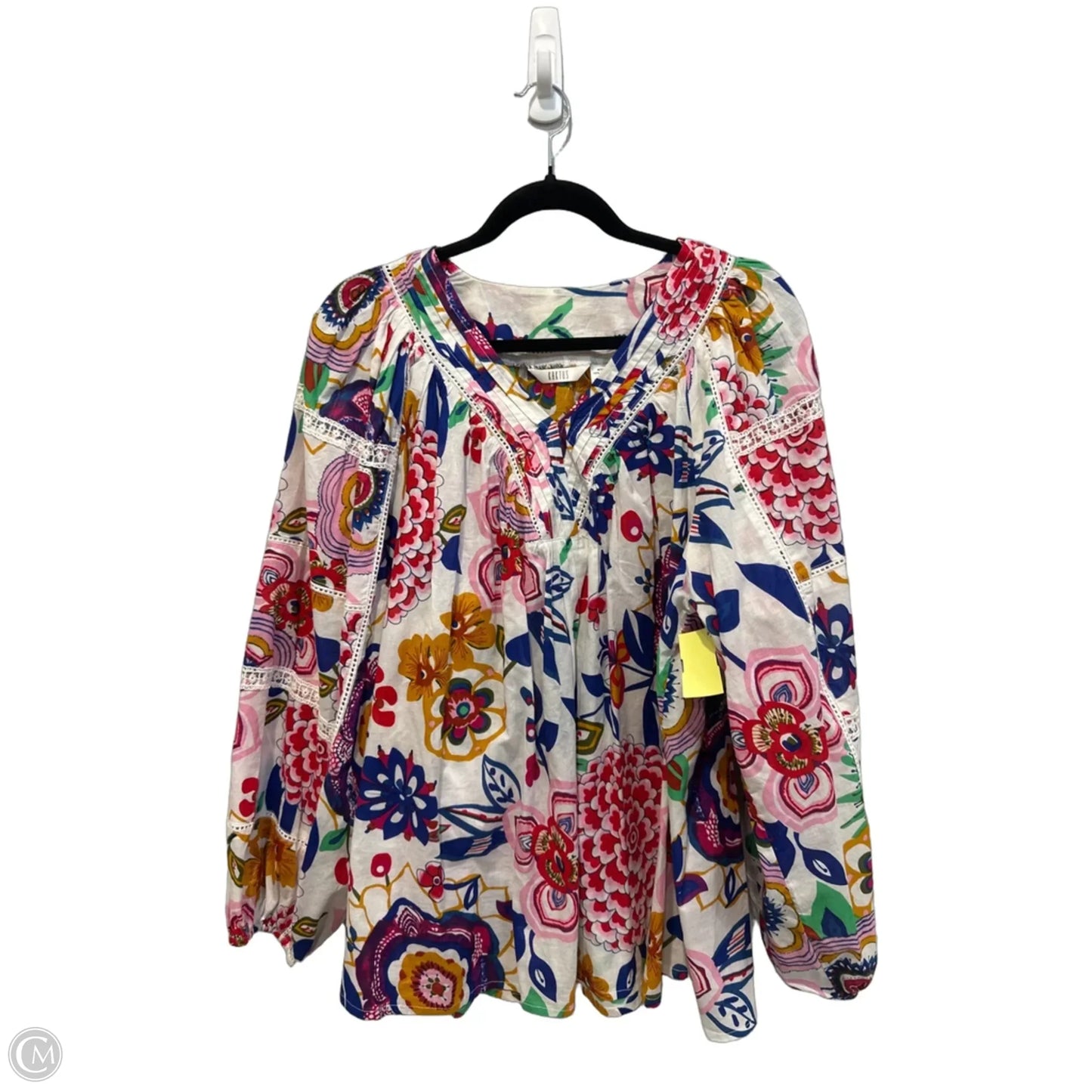 Top Long Sleeve By Kaktus In Floral Print, Size: Xl