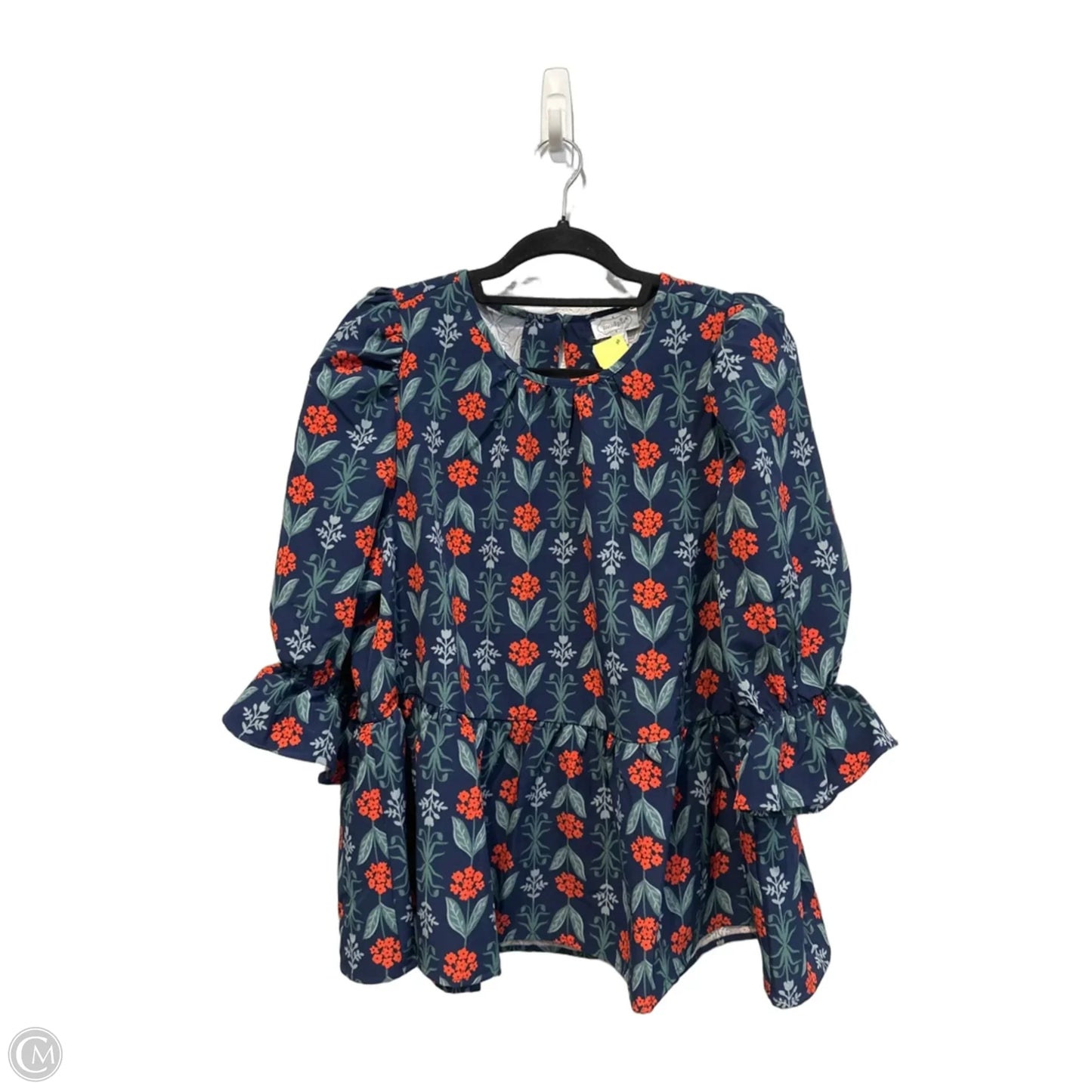 Top 3/4 Sleeve By Mudpie In Floral Print, Size: L