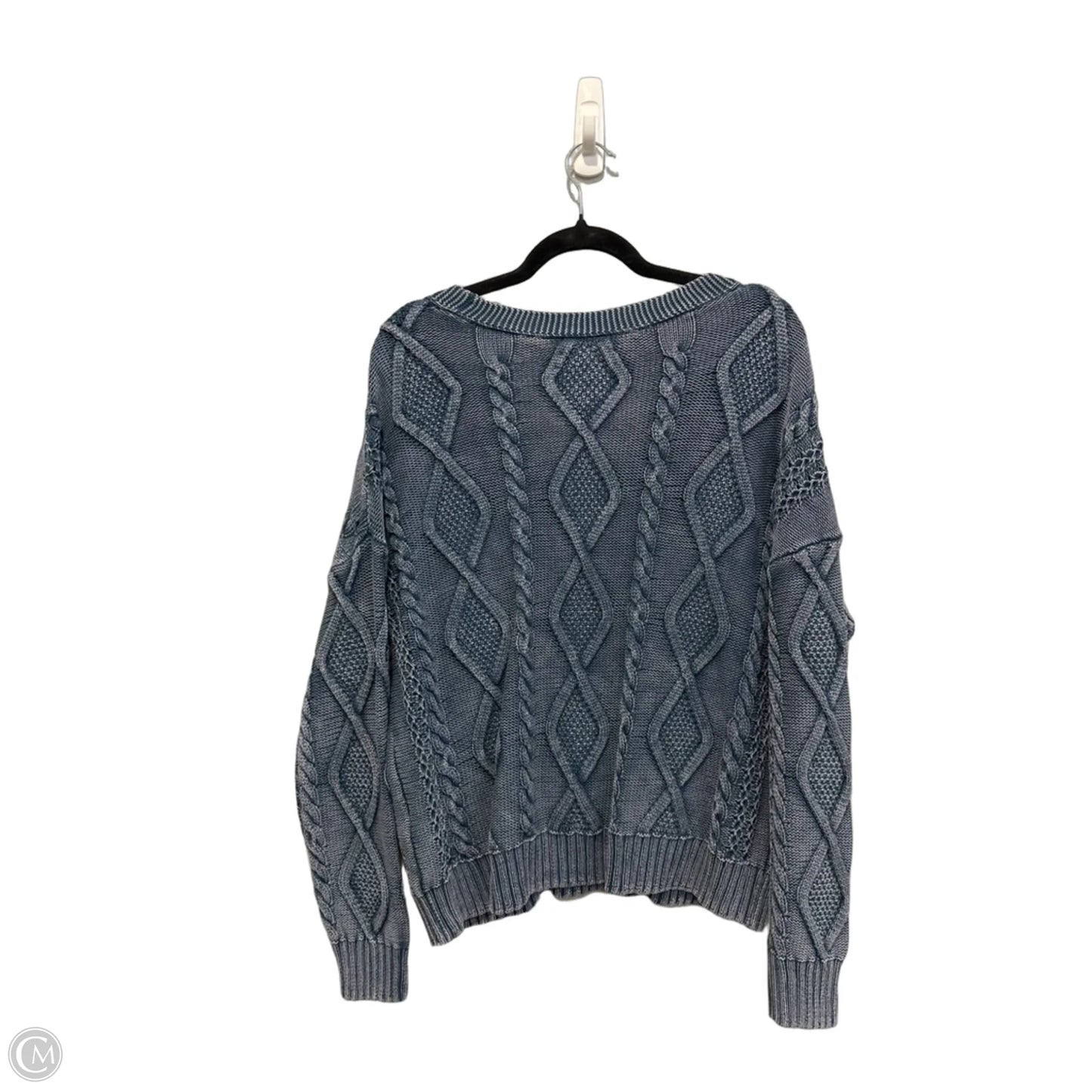 Sweater By Lucky Brand In Blue, Size: L