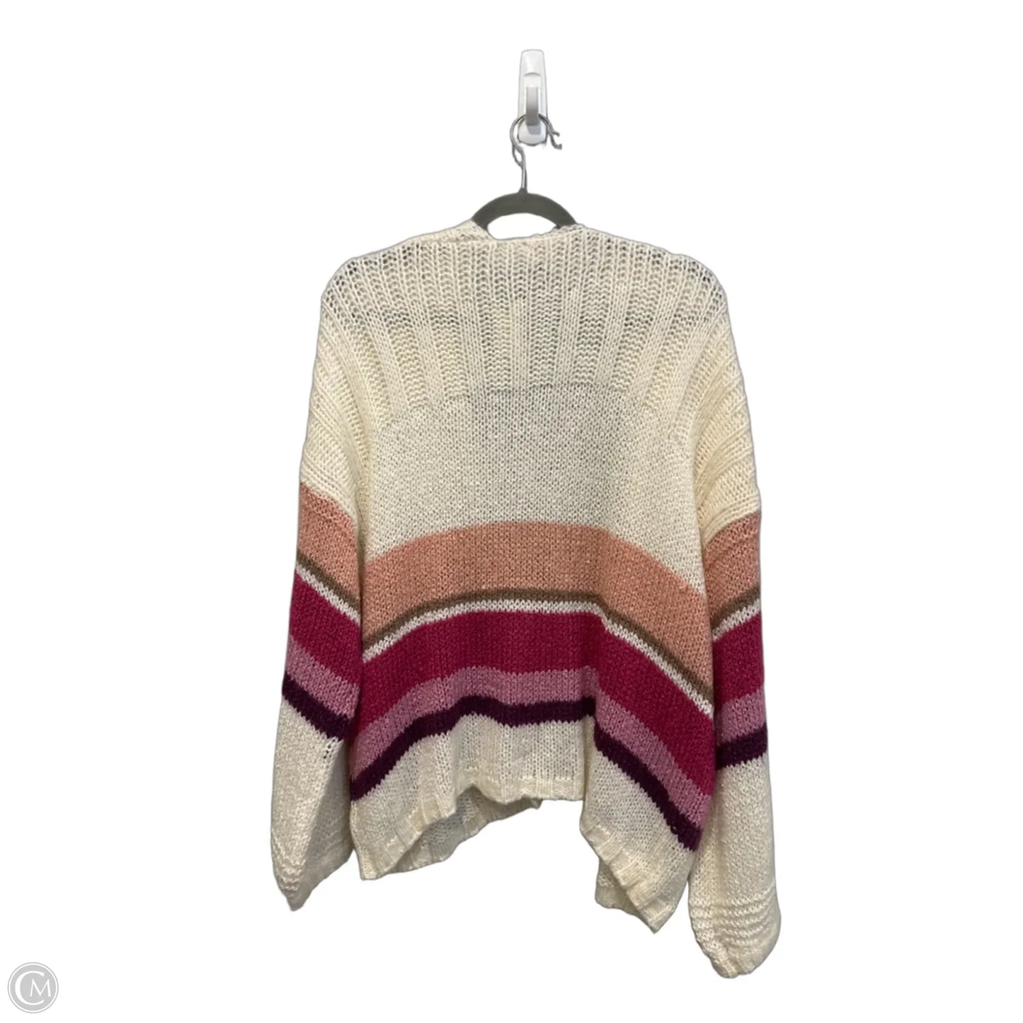 Sweater Cardigan By Mi Ami In Striped Pattern, Size: L