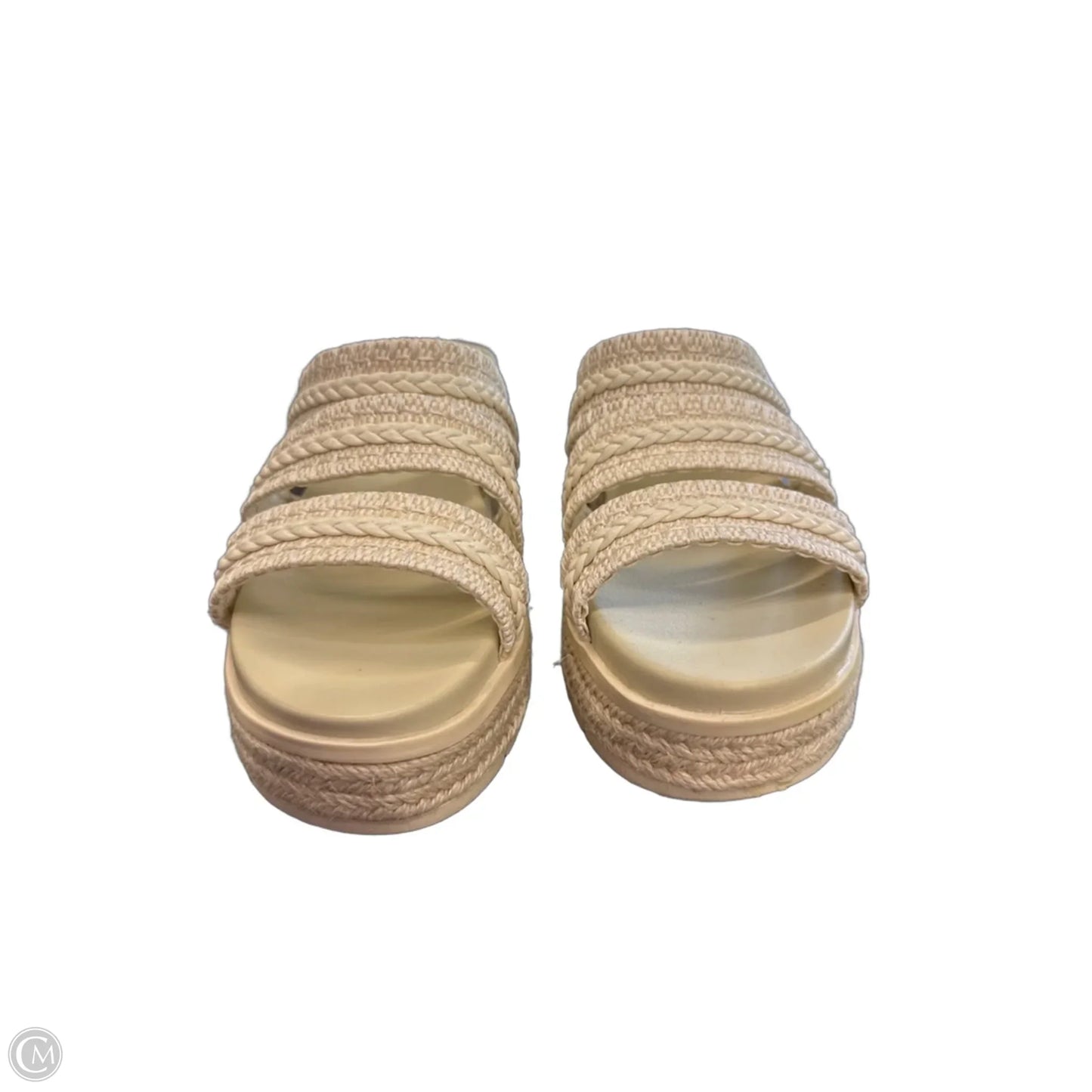 Sandals Heels Block By Mia In Cream, Size: 8