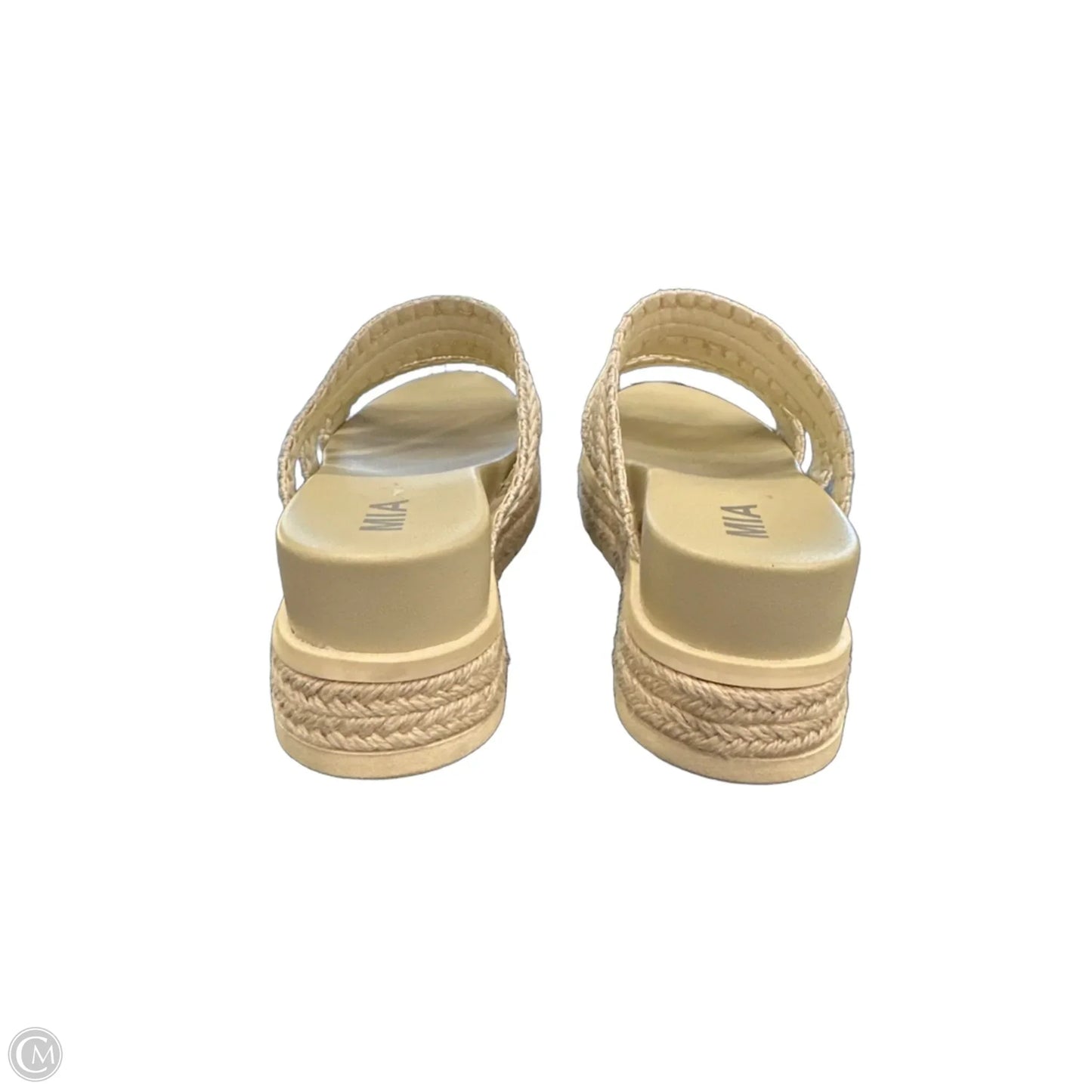 Sandals Heels Block By Mia In Cream, Size: 8