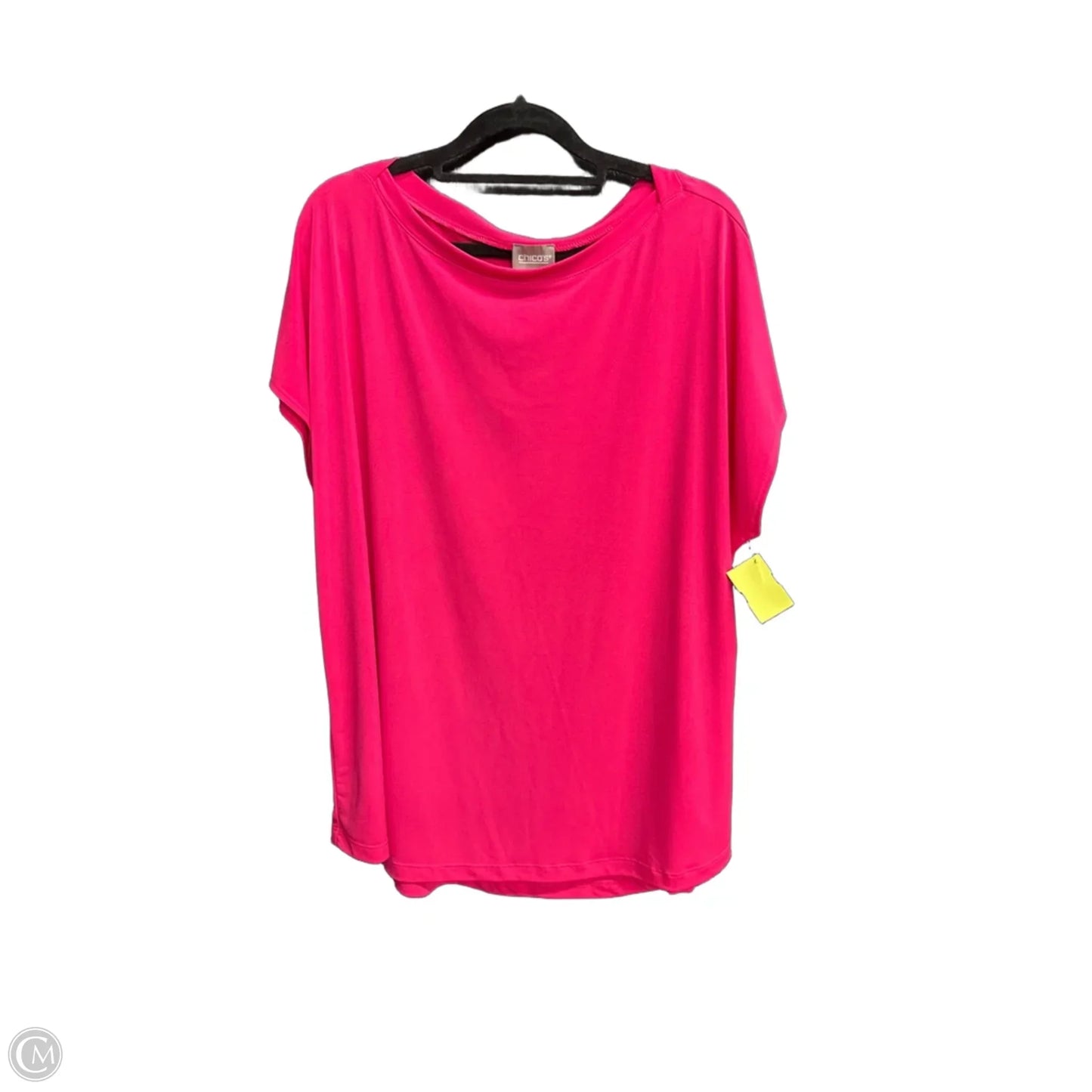 Top Short Sleeve By Chicos In Pink, Size: Xl