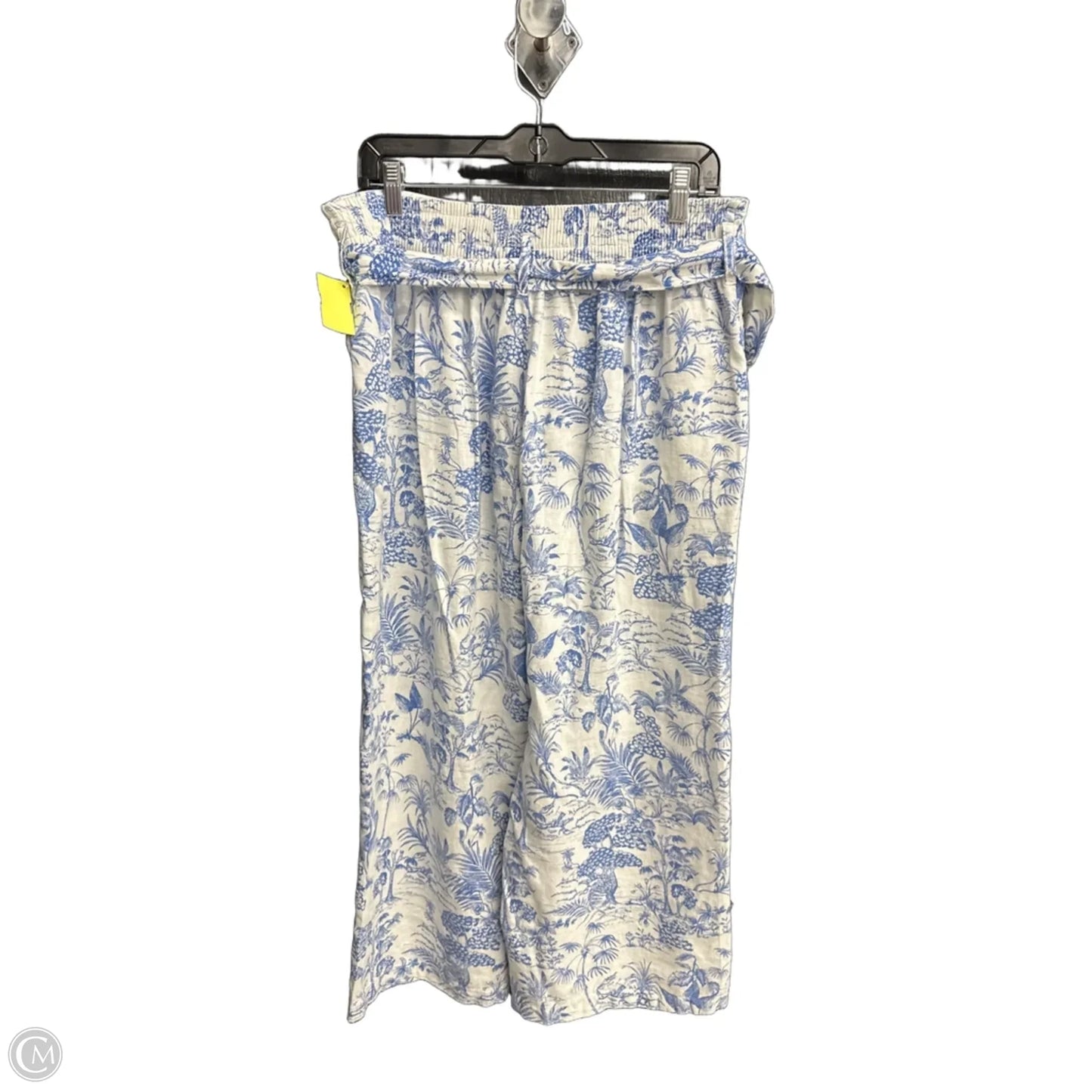 Pants Set 2pc By Nicole Miller In Tropical Print, Size: L
