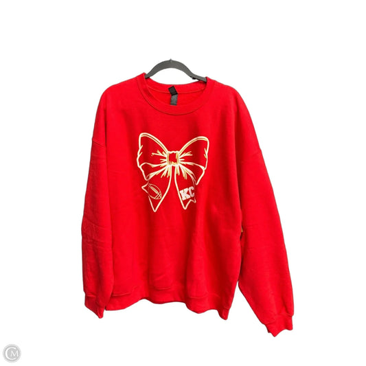 Sweatshirt Crewneck By Gildan In Red, Size: 2x