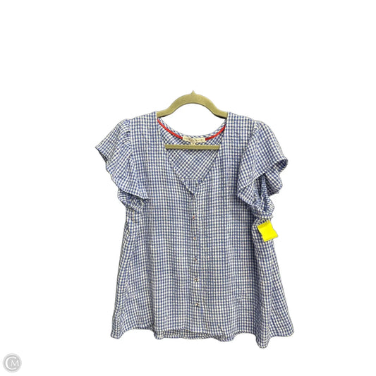 Top Sleeveless By Jane And Delancey In Plaid Pattern, Size: M