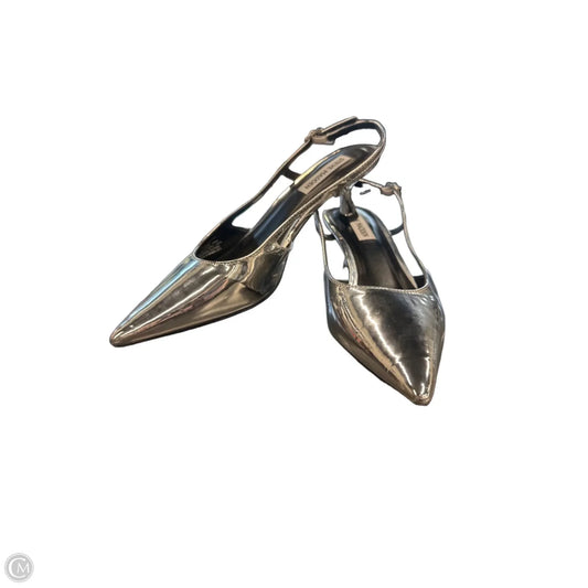 Shoes Heels Kitten By Steve Madden In Silver, Size: 7.5