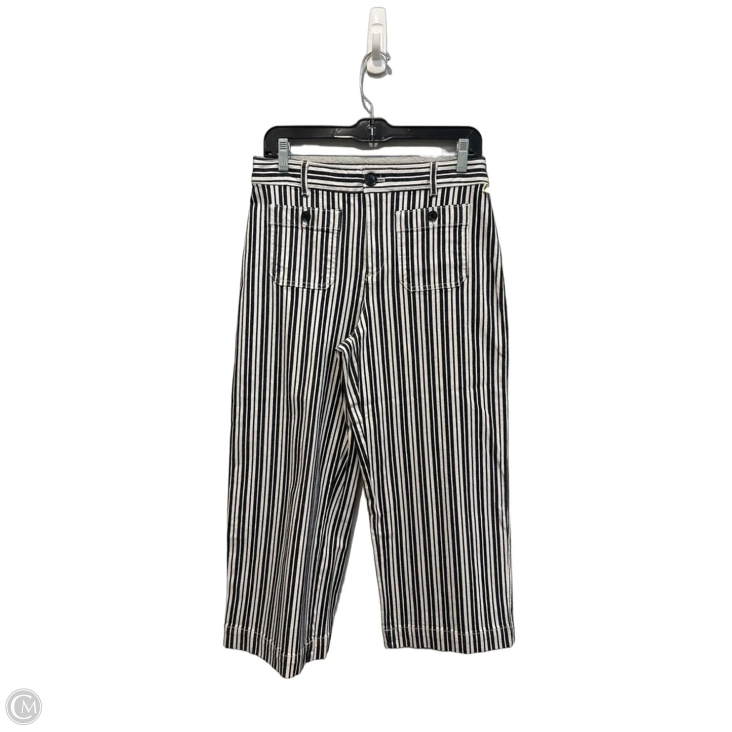 Pants Cropped By Loft In Striped Pattern, Size: 6p