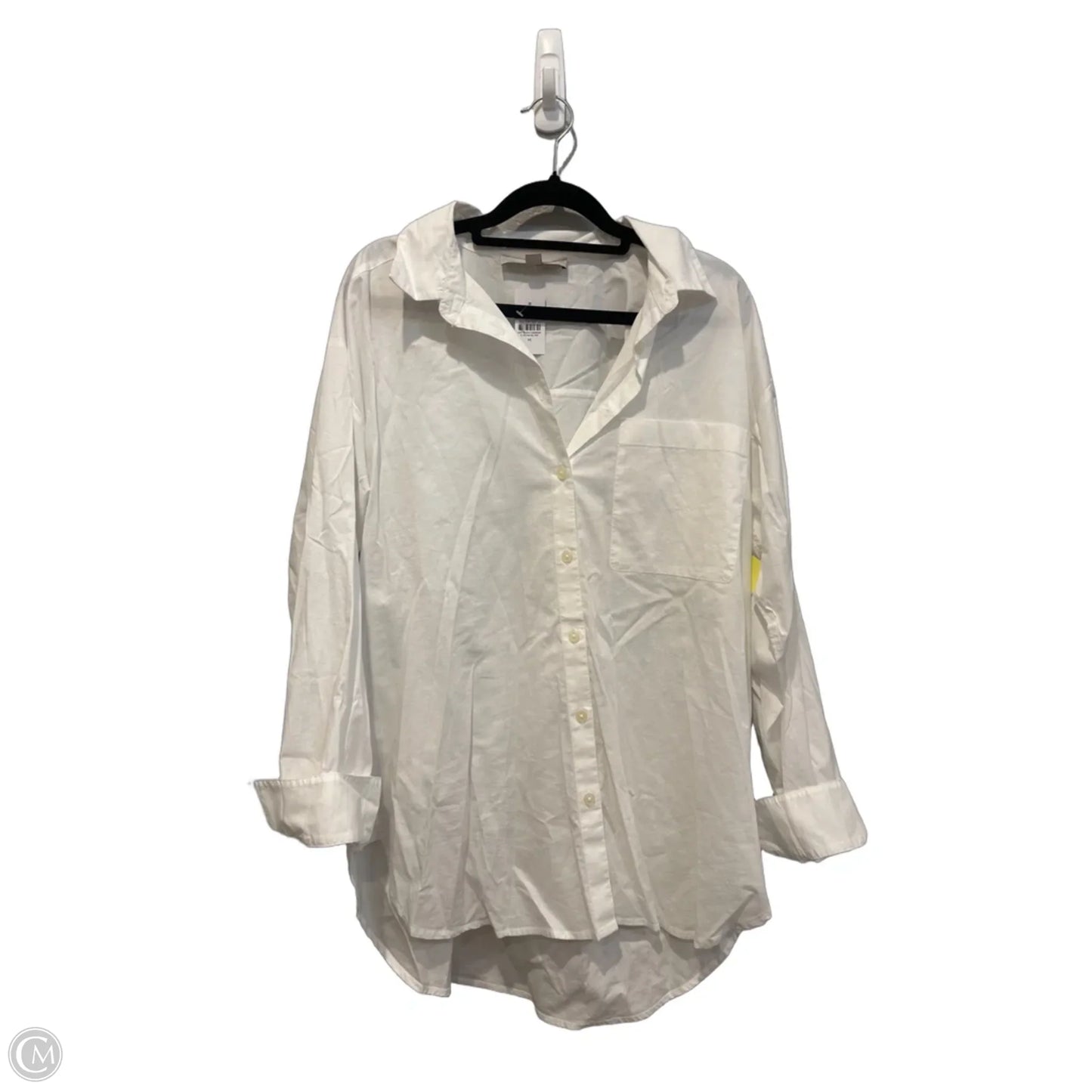 Top Long Sleeve By Loft In White, Size: M