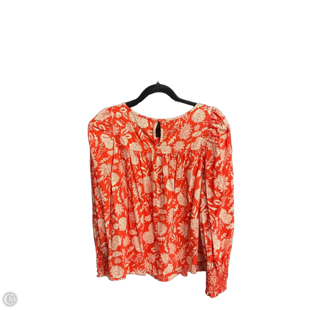 Top Long Sleeve By Universal Thread In Cream & Red, Size: L