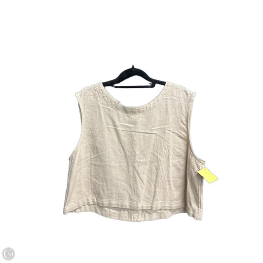 Top Sleeveless By A New Day In Beige, Size: L