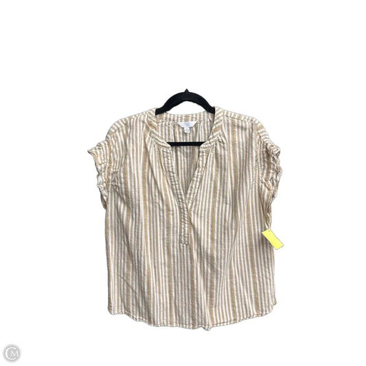 Top Sleeveless By Time And Tru In Striped Pattern, Size: L
