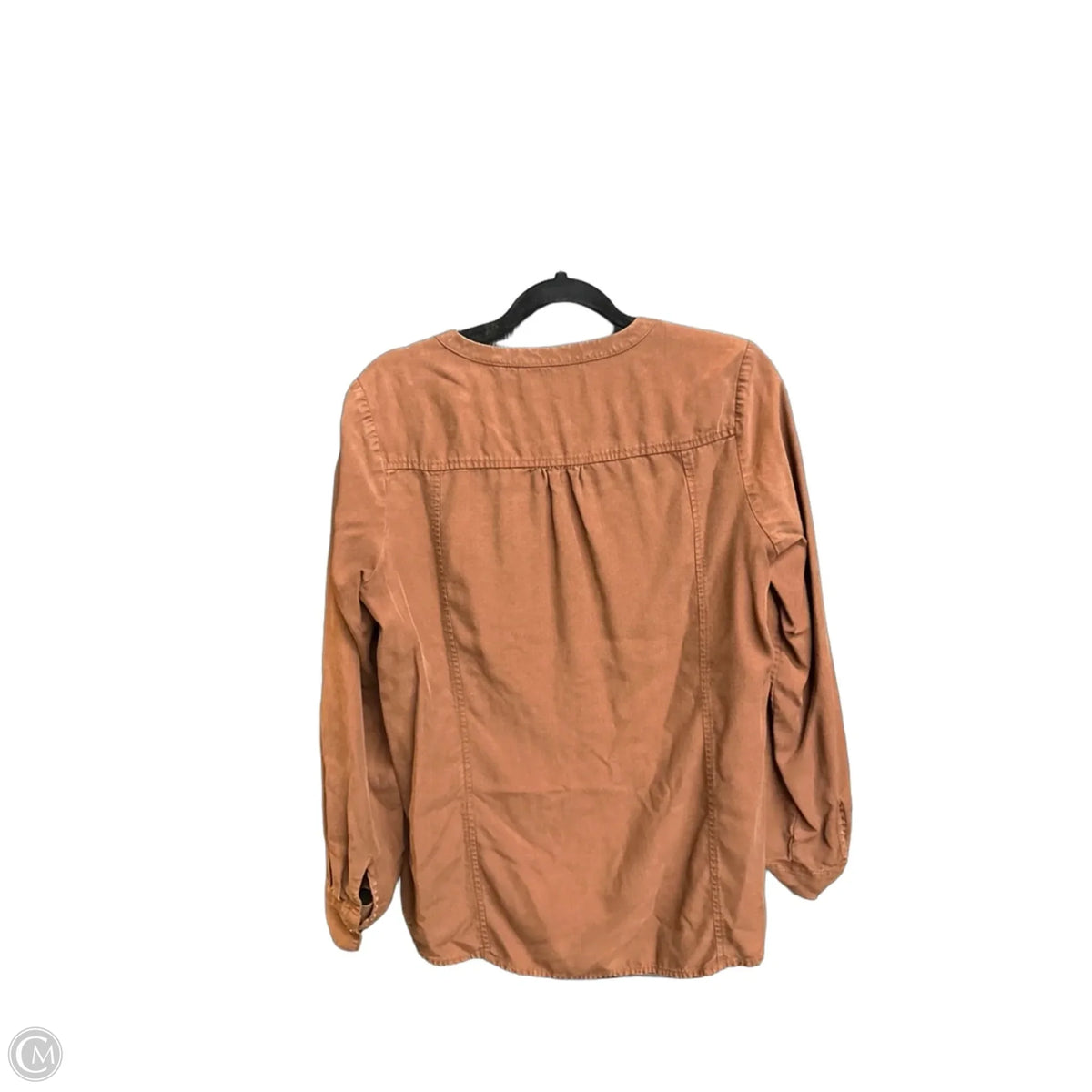 Top Long Sleeve By Foxcroft In Brown, Size: M