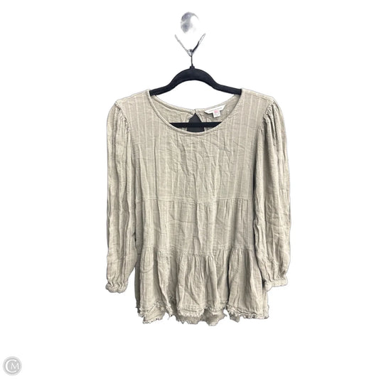 Top Long Sleeve By American Eagle In Green, Size: S